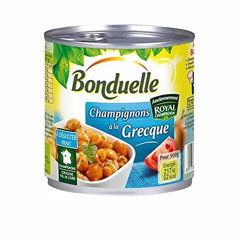BONDUELLE - Champignons De Paris À La Grecque Boîte 400G - Lot De 4