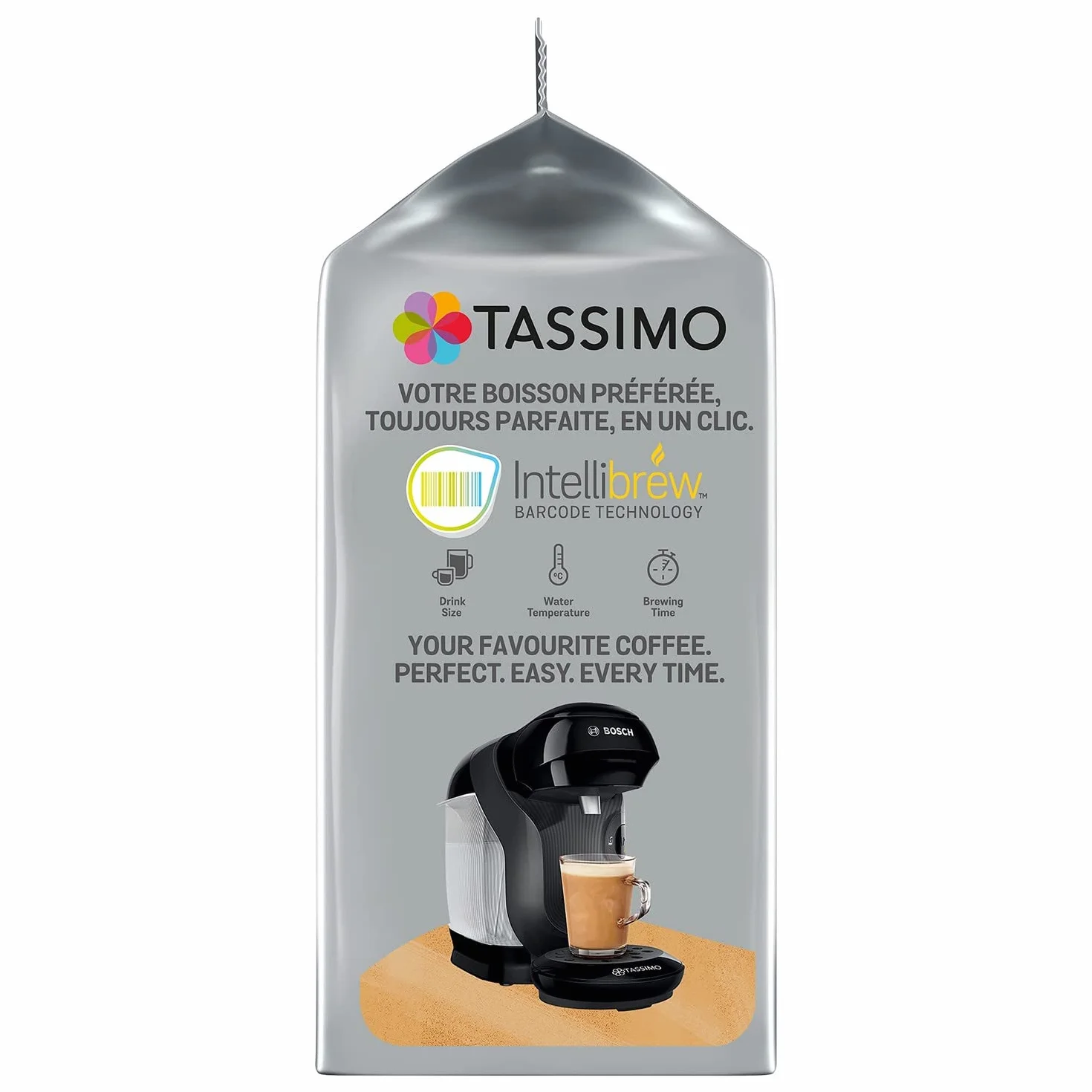 Tassimo, 105 Dosettes Café au Lait, Compatibles avec les machines TASSIMO, 105 Cafés Equilibré et onctueux, 5 packs de 21 dosettes (L'emballage peut varier)