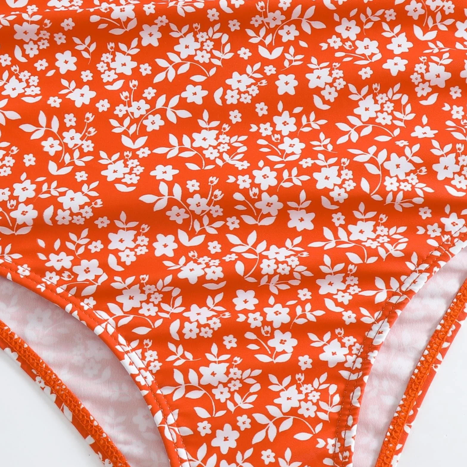 Maillot de bain maternité 2 pièces motif floral noir soutien-gorge réglable