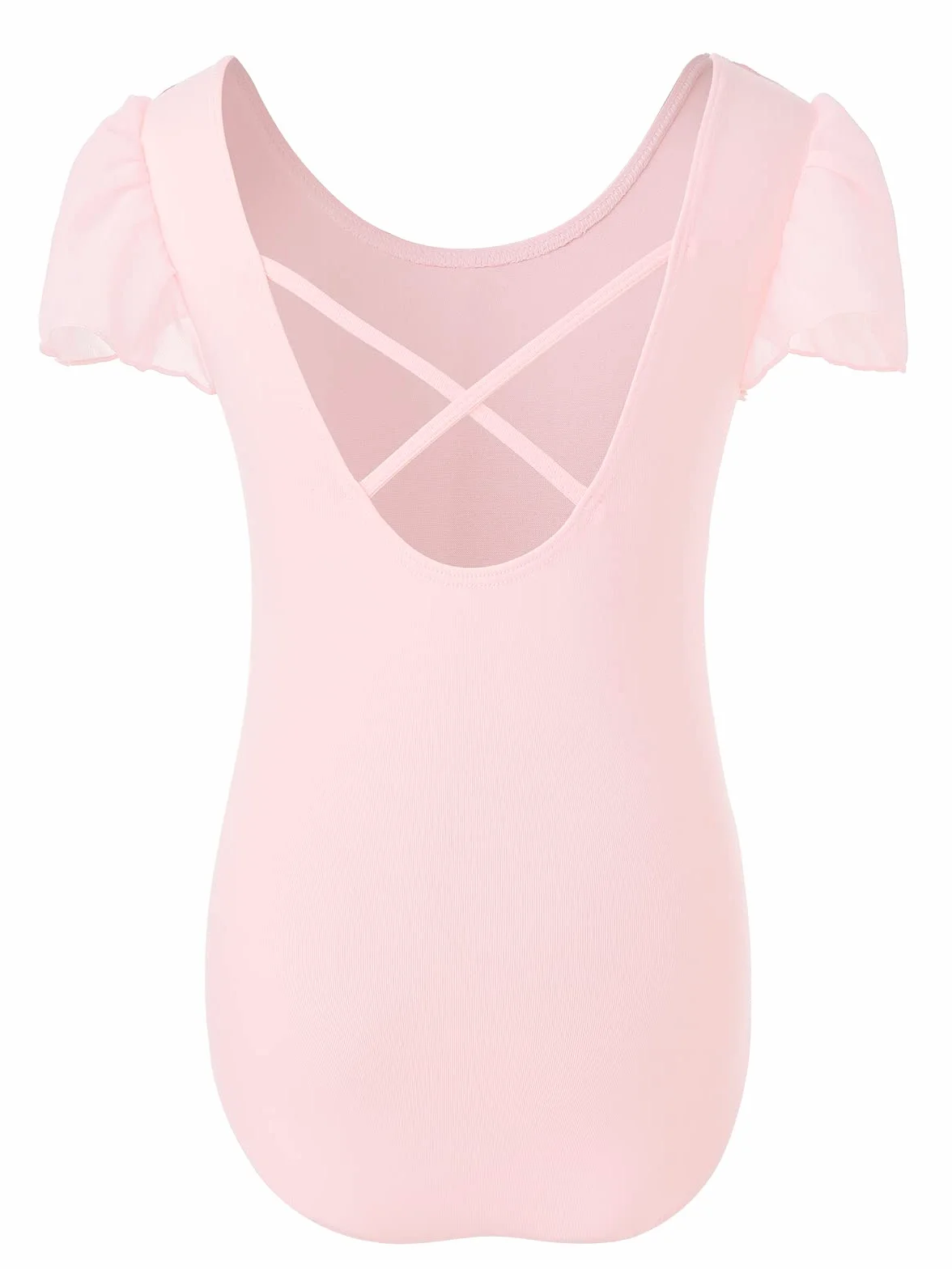 Justaucorps Danse Fille Manche Bouffante Ballet Classique Enfant 3-12 Ans