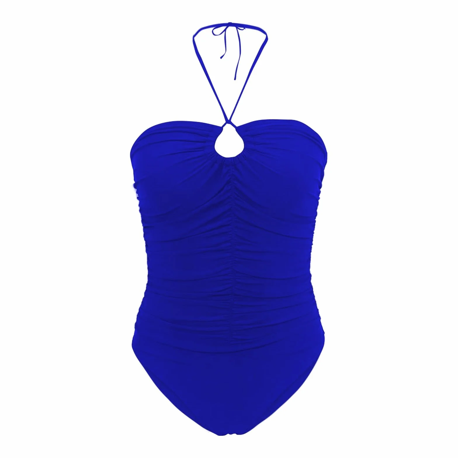 Maillot de Bain Femme 1 Pièce Chic Bandeau Plissé Gainant Ventre Plat Amincissant Push Up Rembourré