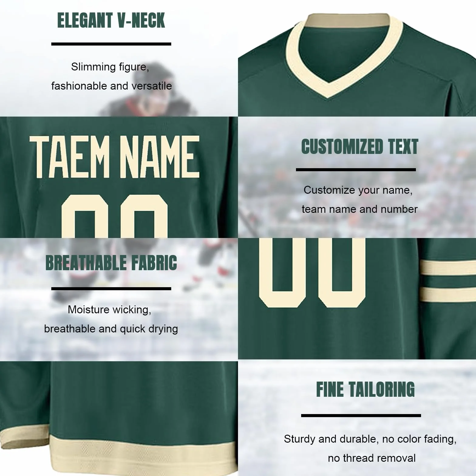 Maillots de Hockey Personnalisables Hommes Femmes Enfants