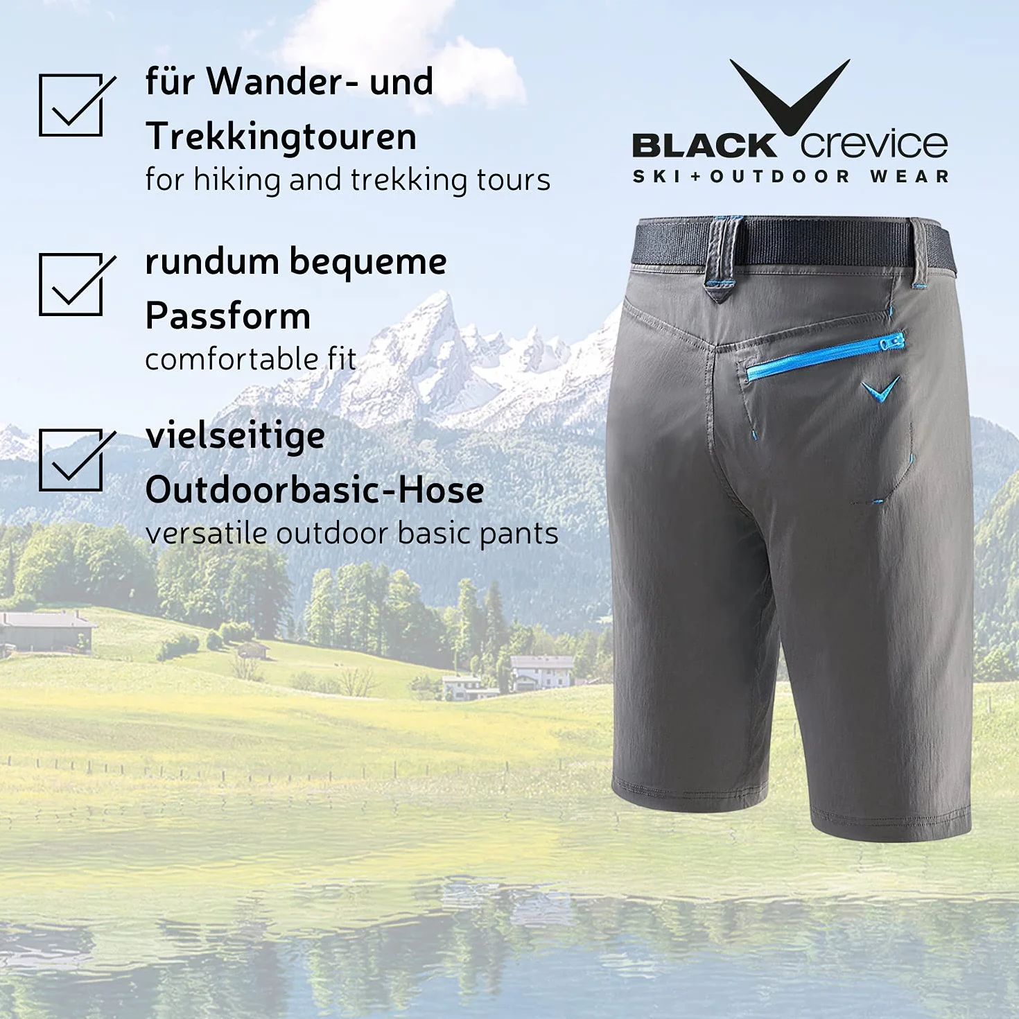 Black Crevice Short de Trekking Homme