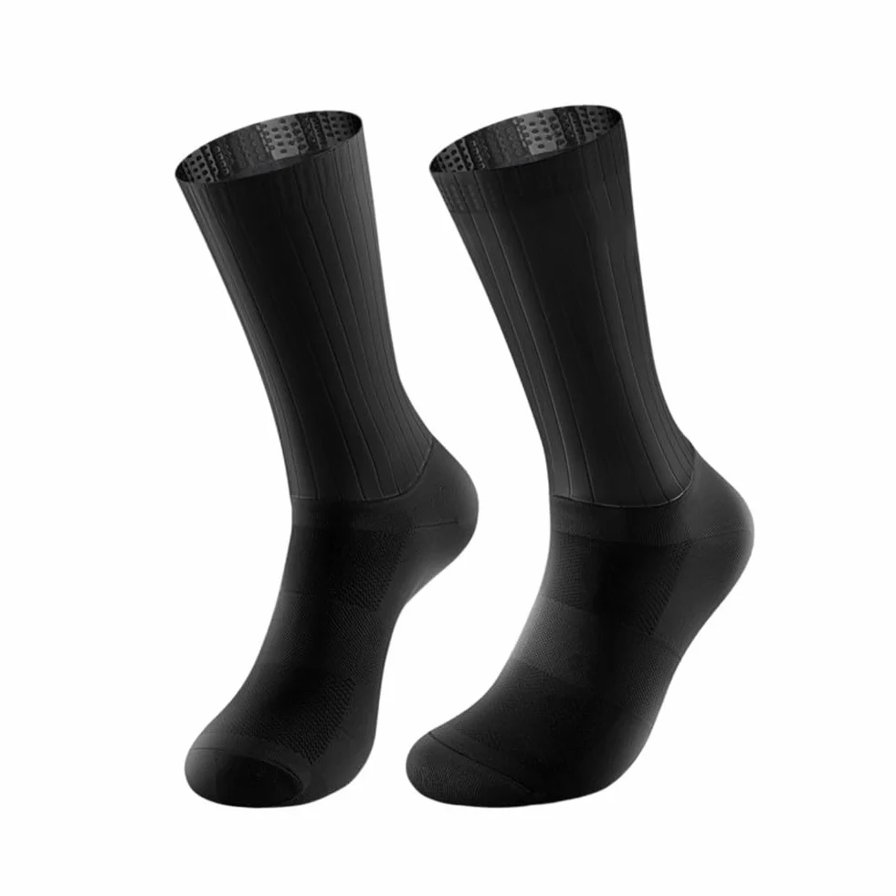 Chaussettes de cyclisme antidérapantes en silicone, résistantes au glissement et à la déformation, pour route, course et fitness
