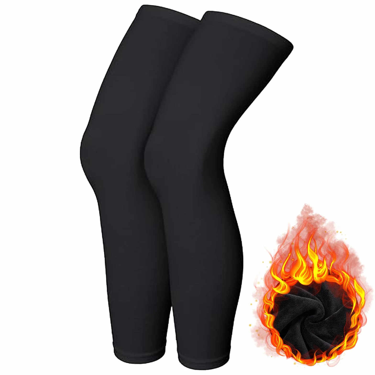 Manches de Compression de Jambes, Manchon de Jambe Chauds pour Sport Course, Jogging, Vélo