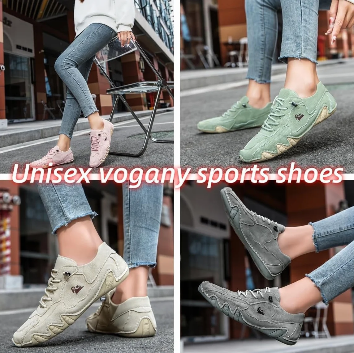 Vogany Baskets orthopédiques pour homme et femme Chaussures imperméables respirantes en daim léger
