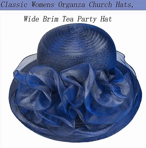 Chapeau bibi en organza pour femme - Derby Cloche cocktail thé mariage