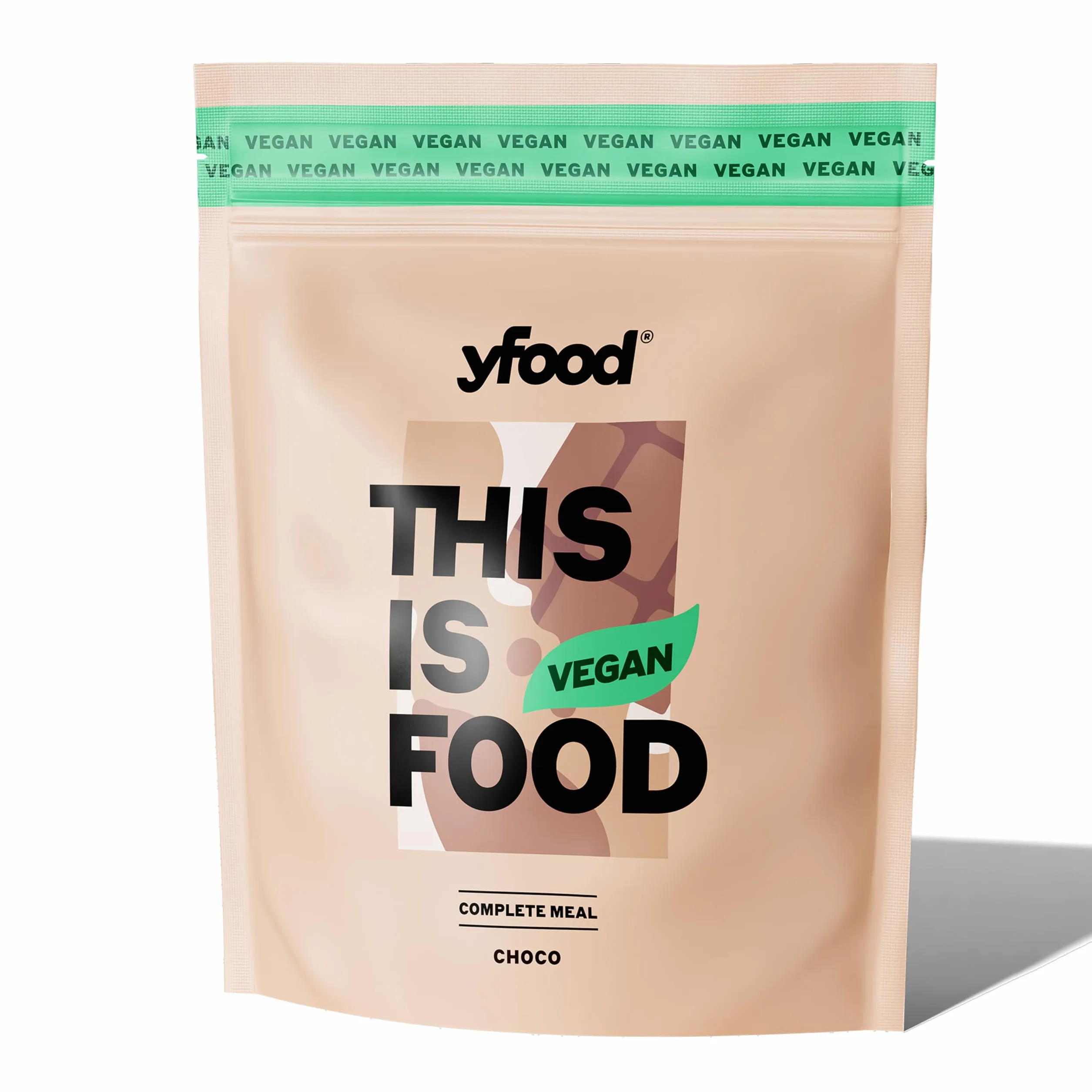yfood Poudre Classic Choco végétalienne, substitut de repas protéiné, THIS IS FOOD, 26 vitamines et minéraux, 12 repas par sachet, goût chocolat (végétalienne)