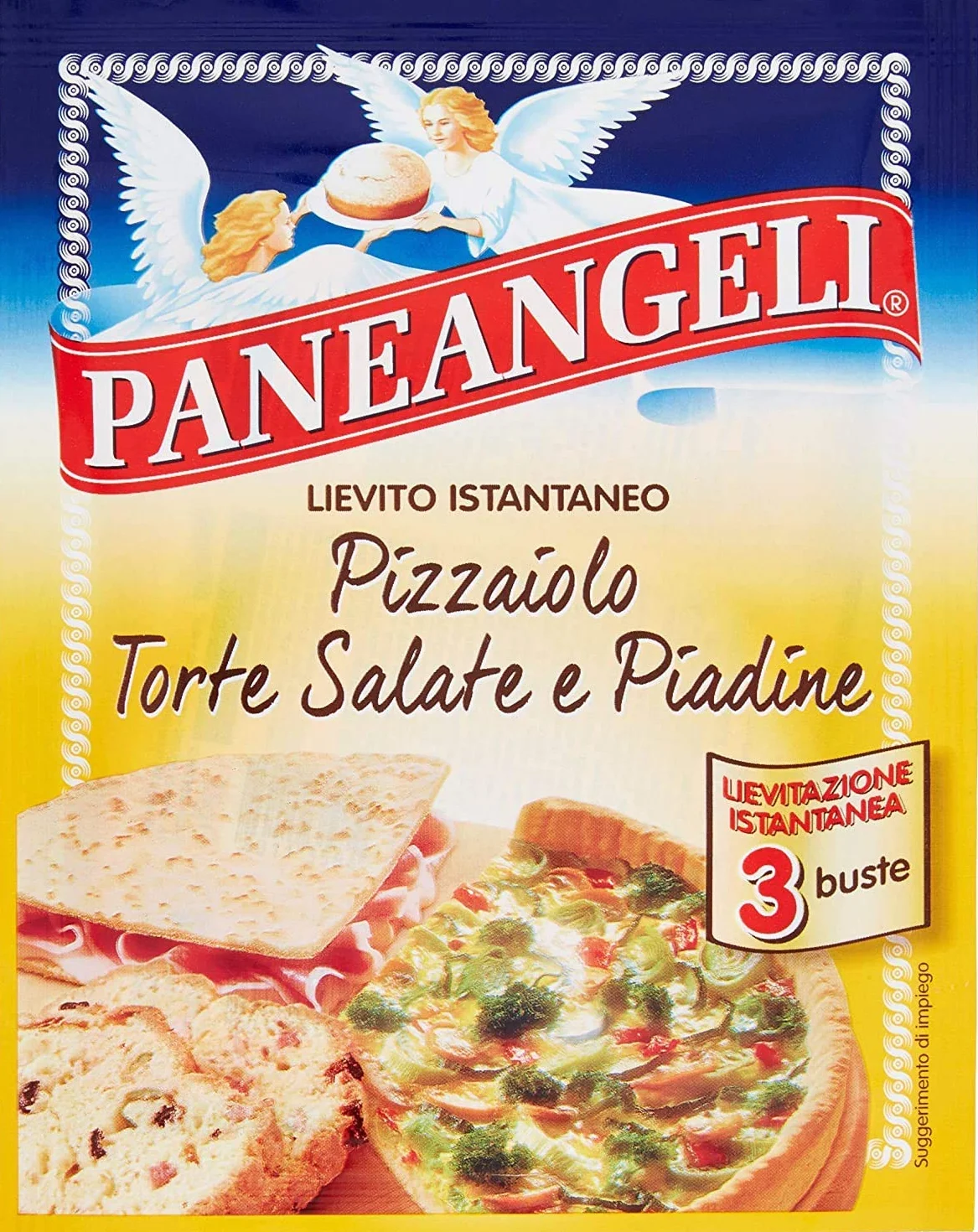 Paneangeli Lievito Pizzaiolo Lot de 12 levures instantanées 100 % italiennes (3 x 15 g)