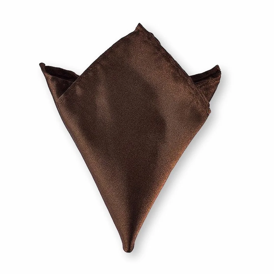 Pochette de costume marron finitions main