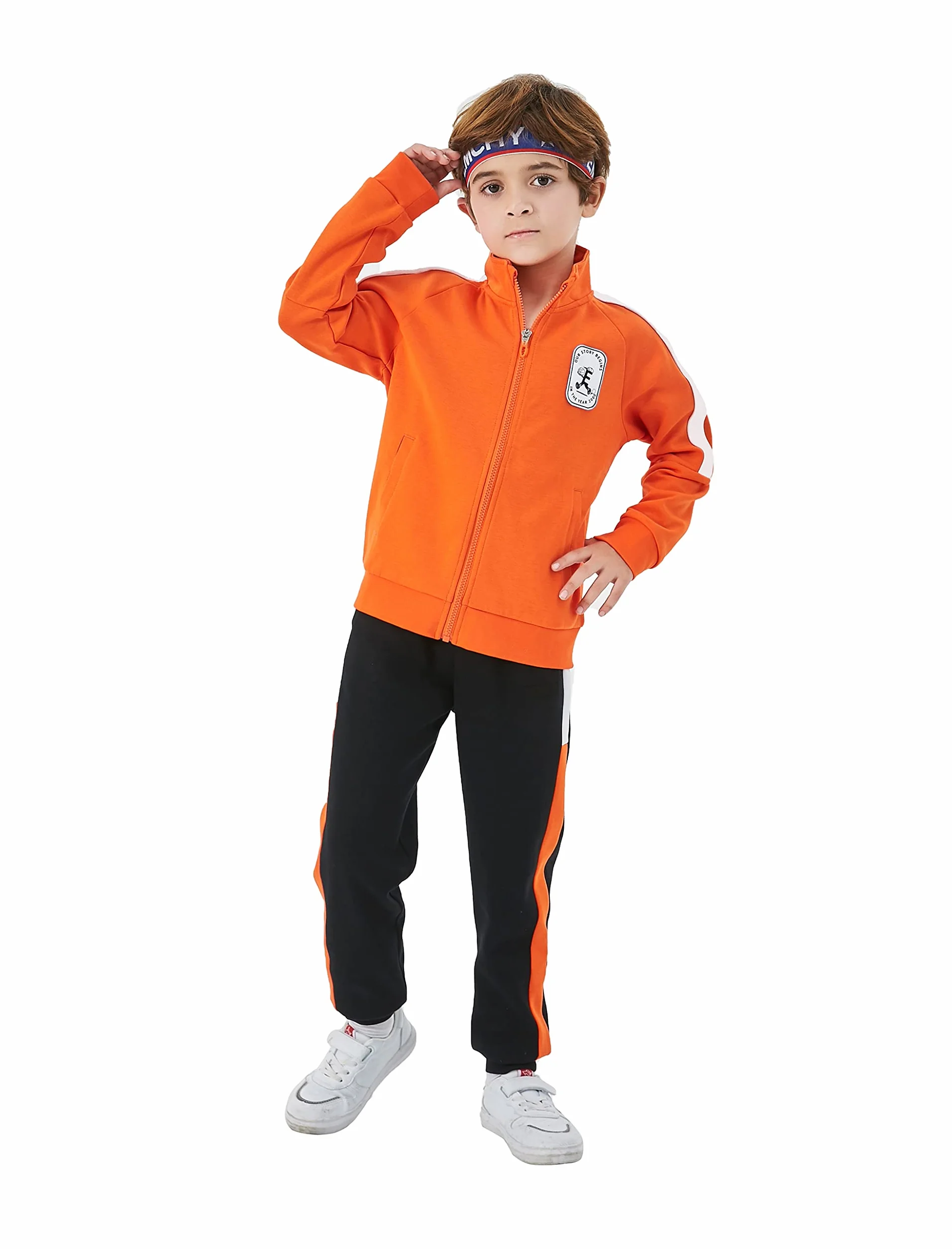 Unisexe Survêtement 2 Pièces Ensemble Veste et Pantalon Tenue Jogging Âge 4-15 Ans