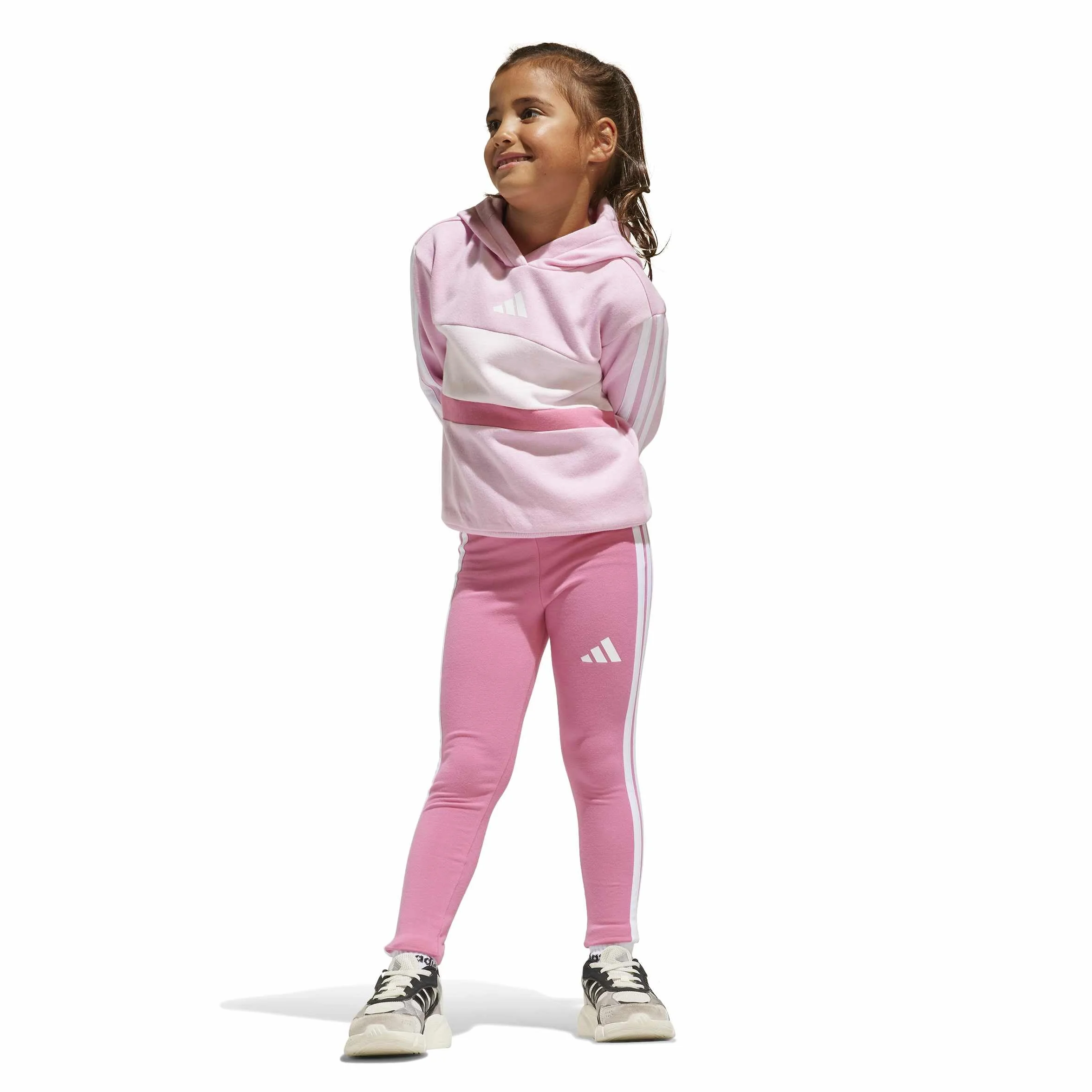 adidas Survêtement Fille Tiberio 3 Stripes Fleece Leggings Set