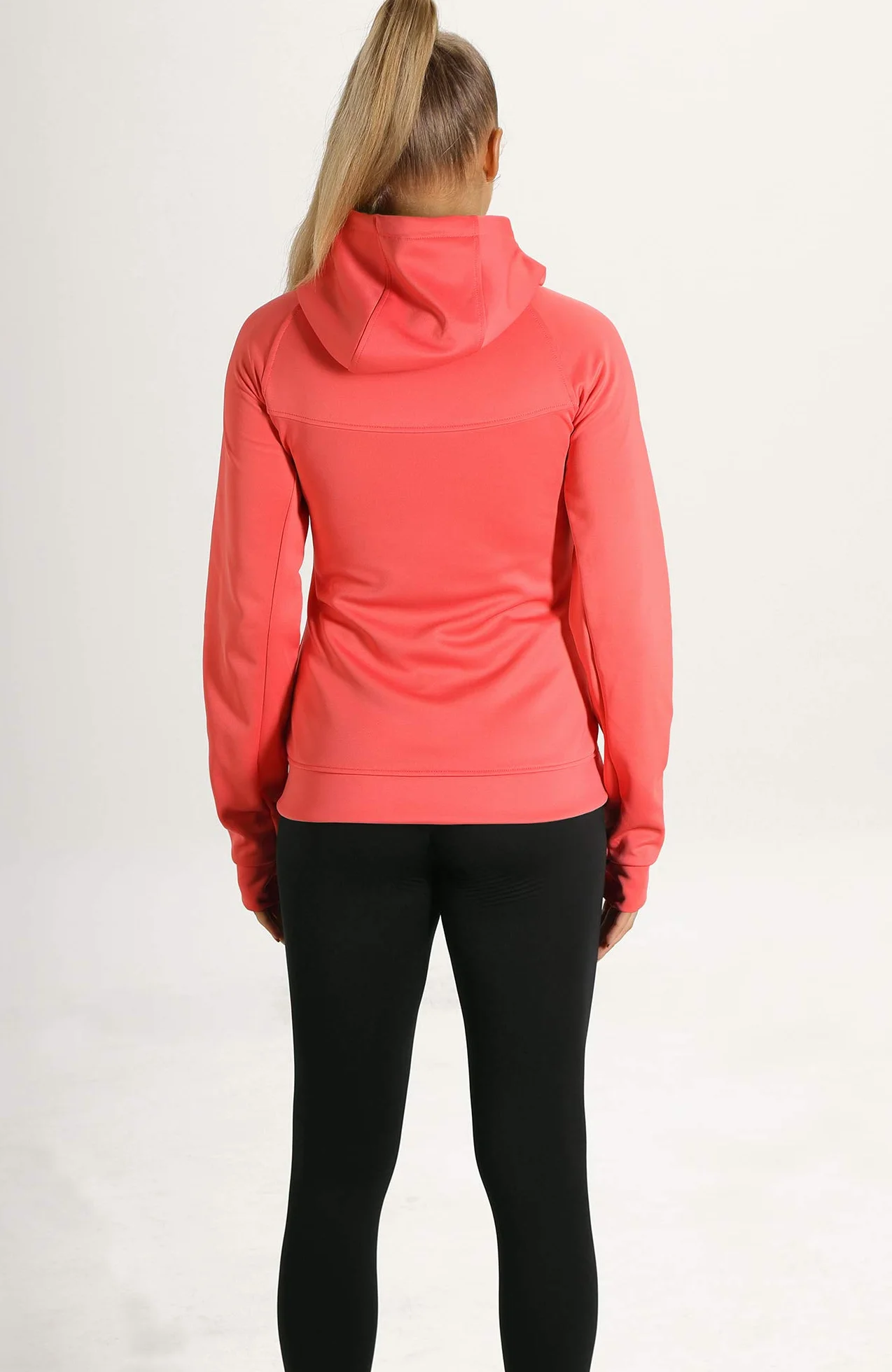 icyzone Veste de Sport Femme Sweat Capuche Poignets élastiques Trous Pouce Exercice Gym