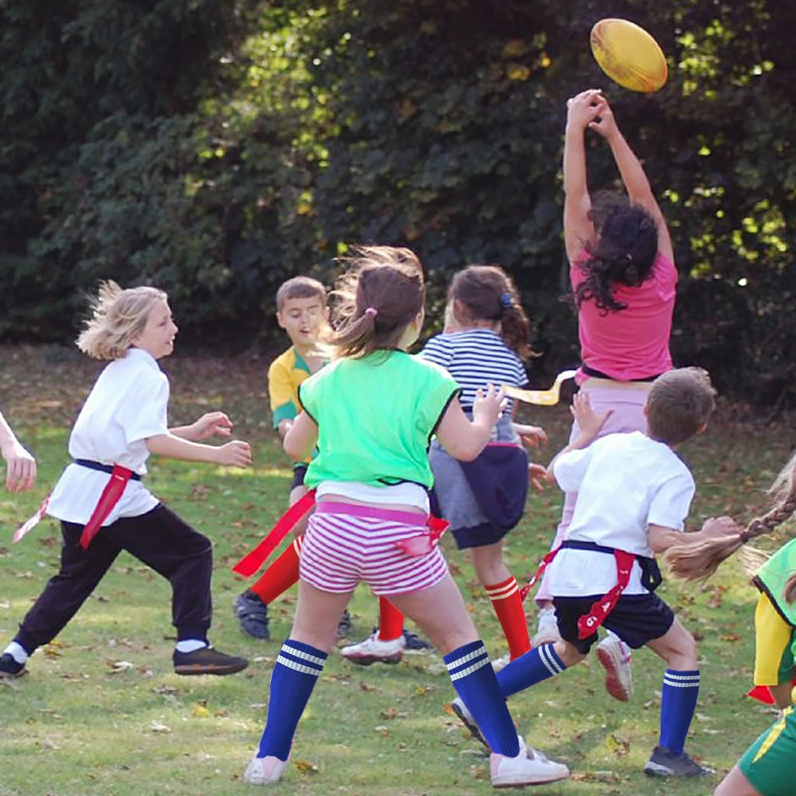 Chaussettes Hautes de Rugby Basket Enfant 2 Paires pour Garçon Fille 5-12 Ans