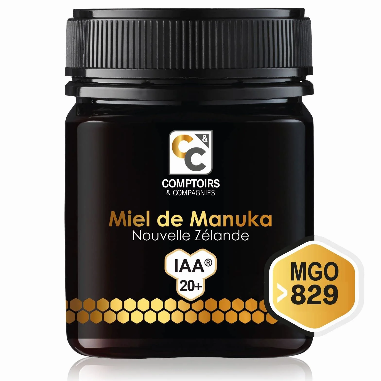 COMPTOIRS ET COMPAGNIES - Miel de Manuka Actif - IAA20+ (MGO829+) - Origine Nouvelle Zélande - 250g