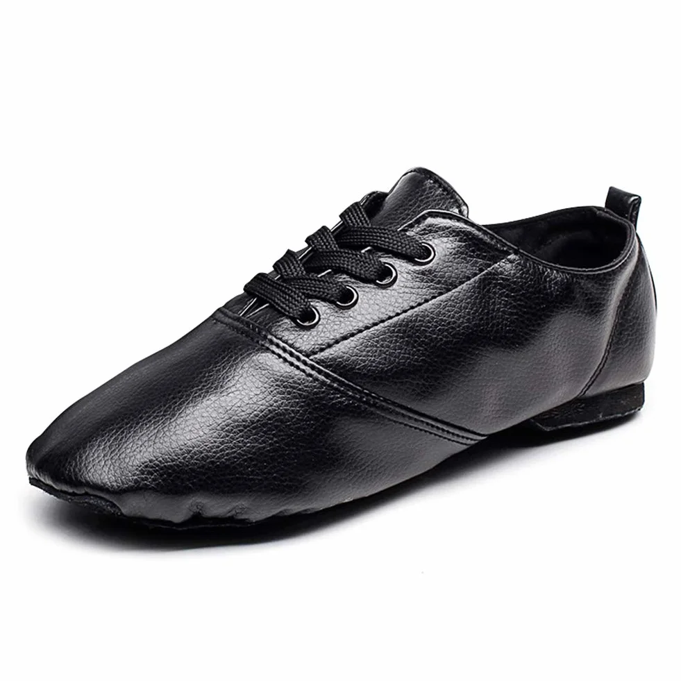 Chaussures de Danse de Salon Homme Femme Enfants Noires Plates Jazz Salsa Moderne Tango TJ-Jazz-DBPU
