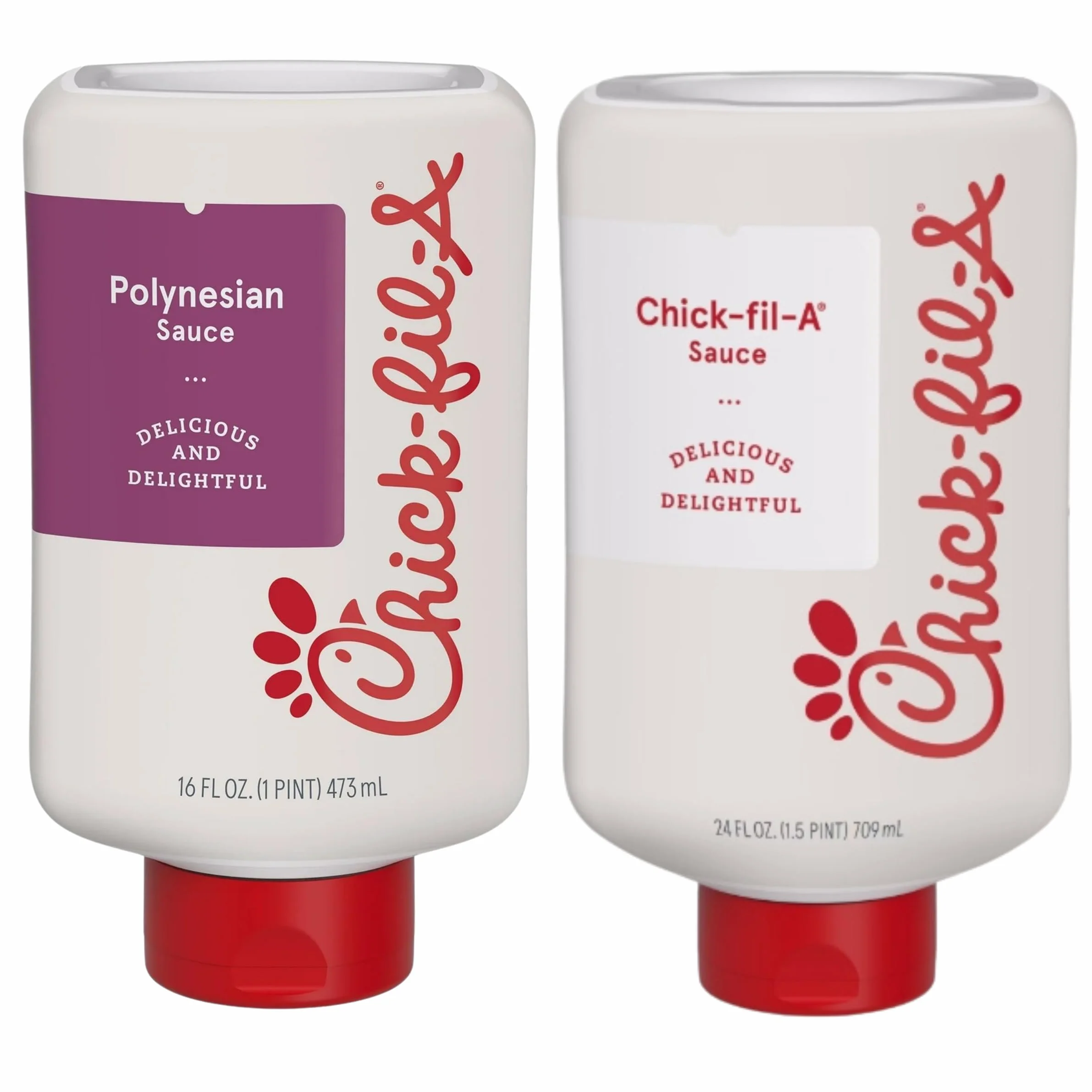 Chick-fil-A Ensemble de sauces à tremper -- Une bouteille de sauce originale Chick-fil-A et une bouteille de sauce polynésienne Chick-fil-A -- 473 ml chacune