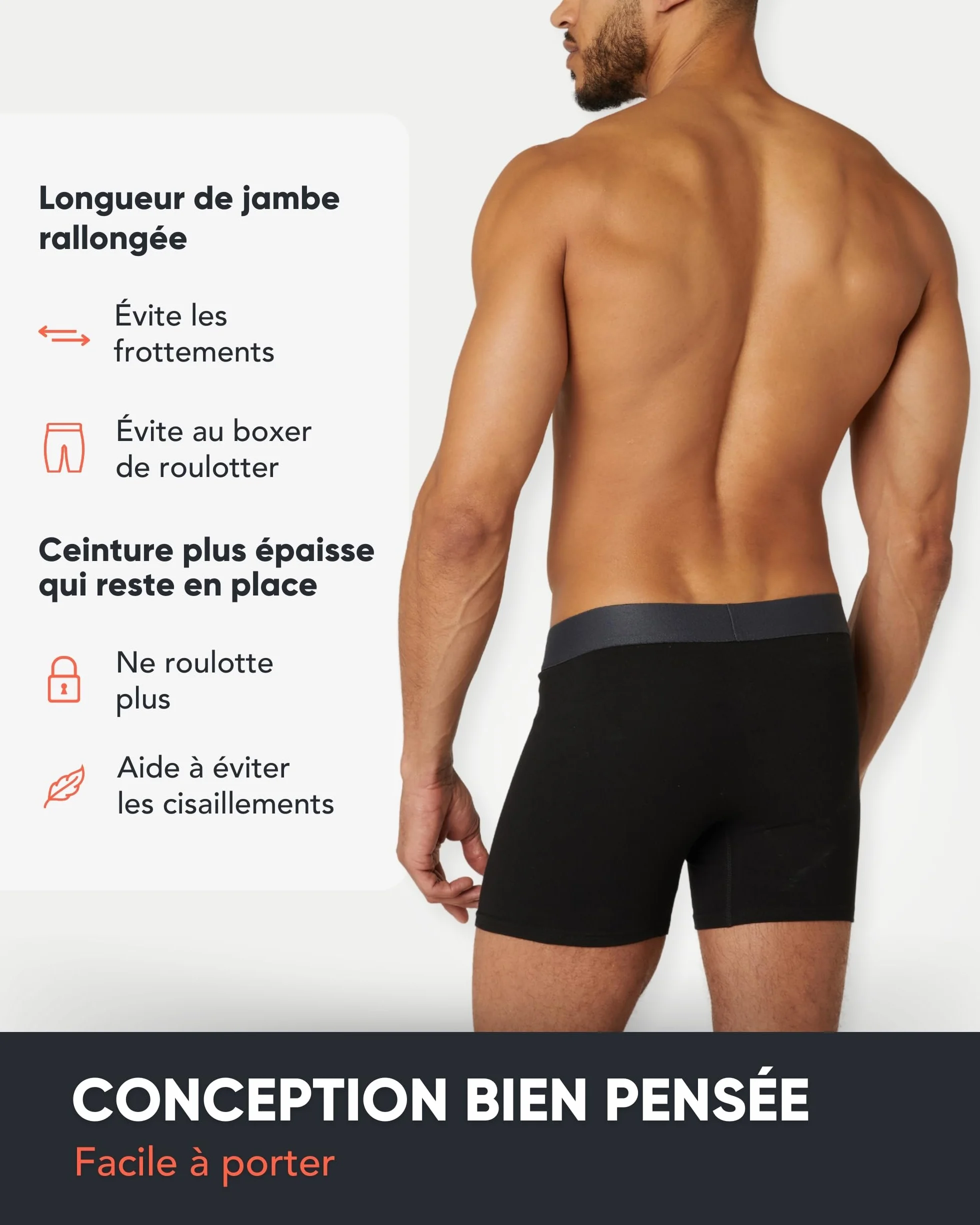 FM London Lot de 7 Boxers pour Homme sans Étiquette Riche en Coton Respirant