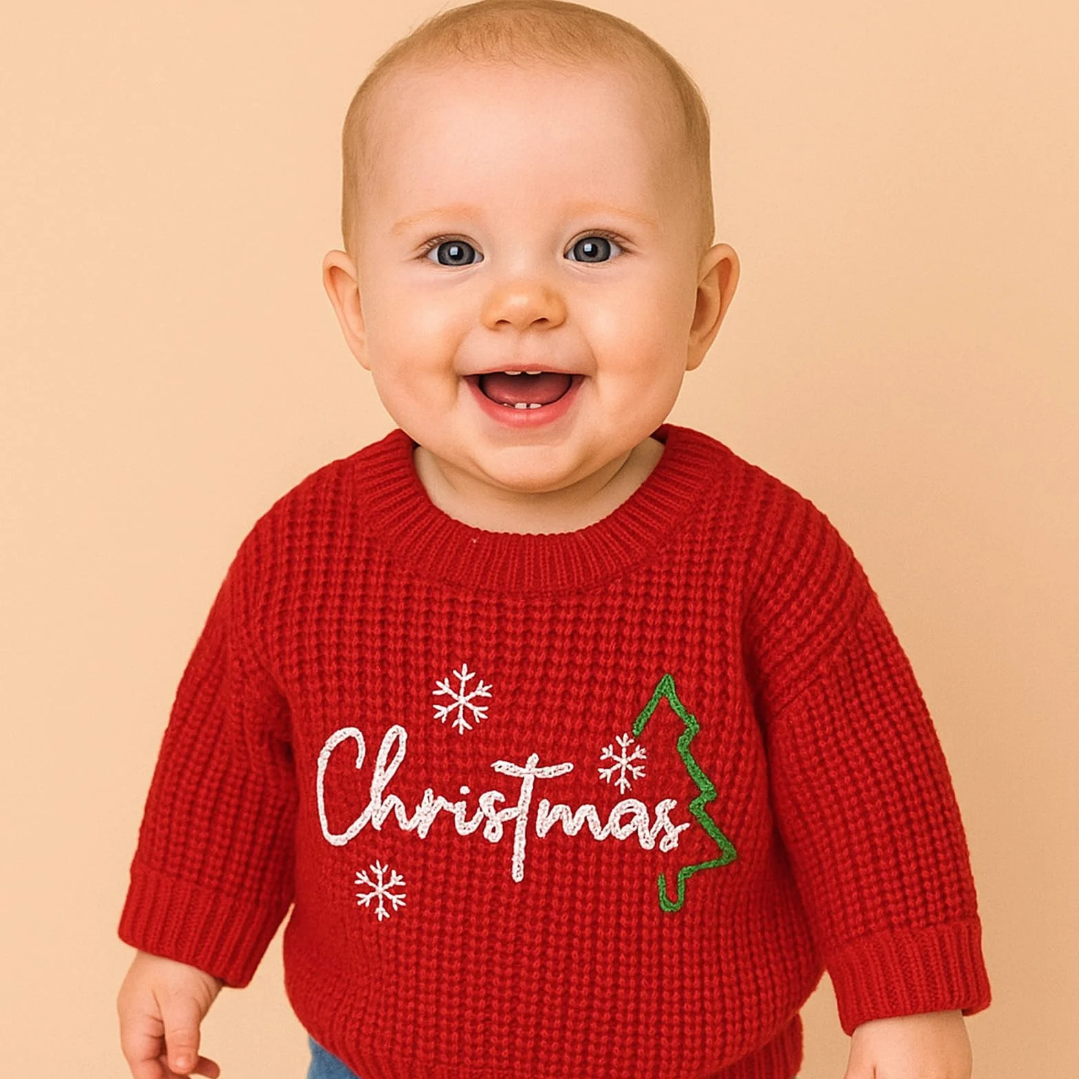 Winmany Pull de Noël tricoté pour bébé - Vêtements automne hiver