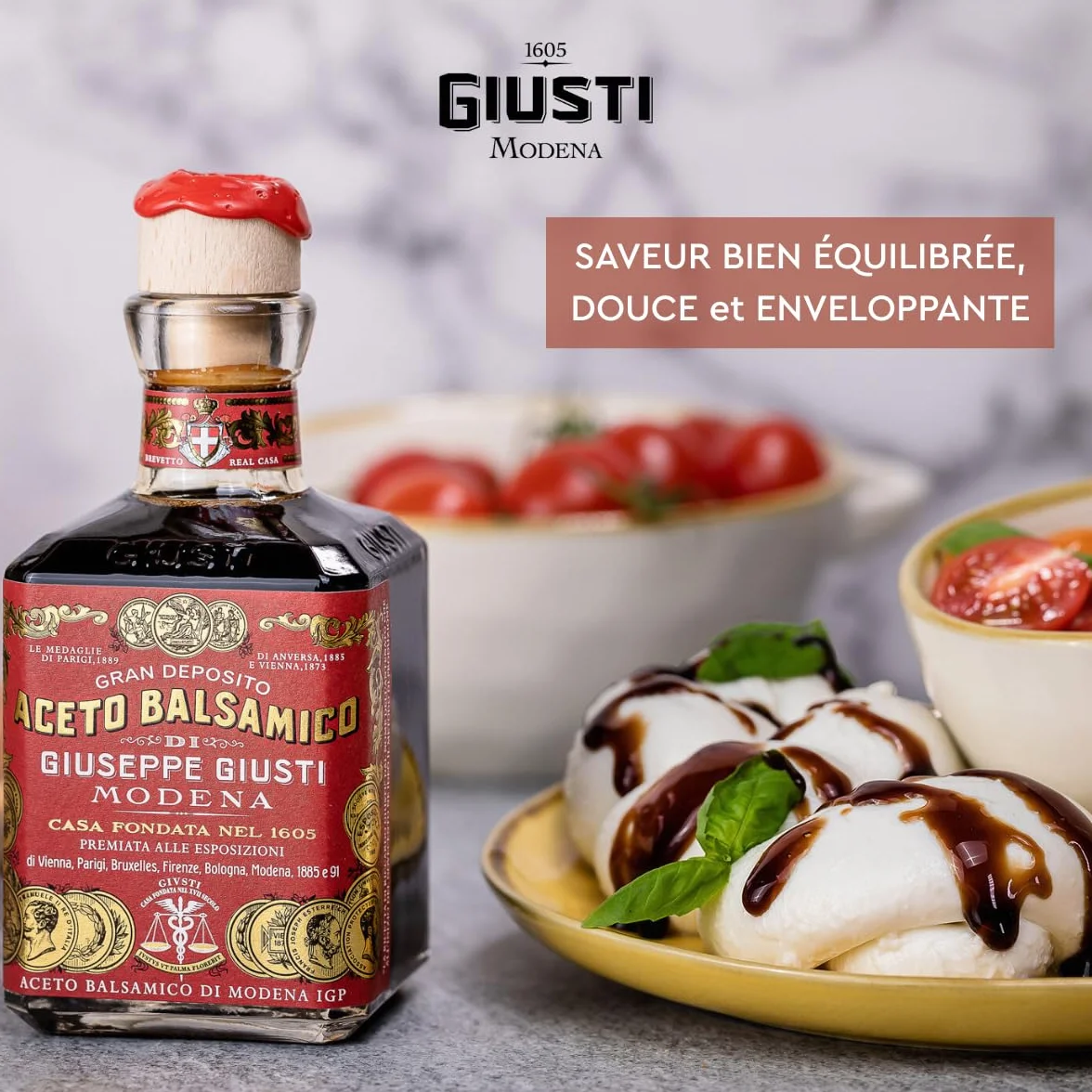 Giusti - Vinaigre Balsamique de Modène IGP 3 Médailles d'or - 250ml Cubica