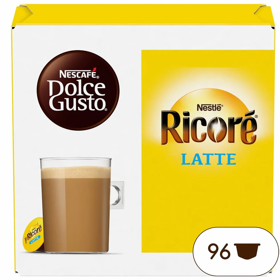 Nescafé Dolce Gusto Ricoré Latte - Café - 96 Capsules (Pack de 6 boîtes x 16)