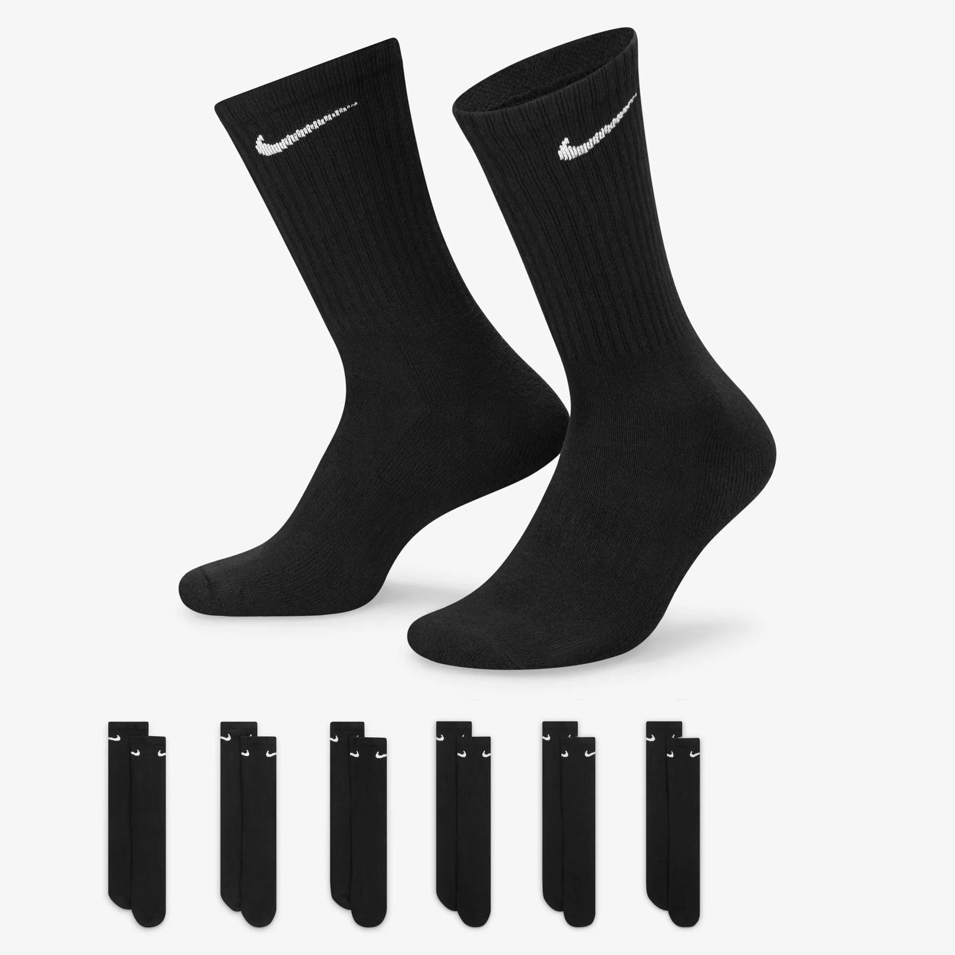Nike Chaussettes Everyday Cushioned Crew 6 Paires SX7664-010