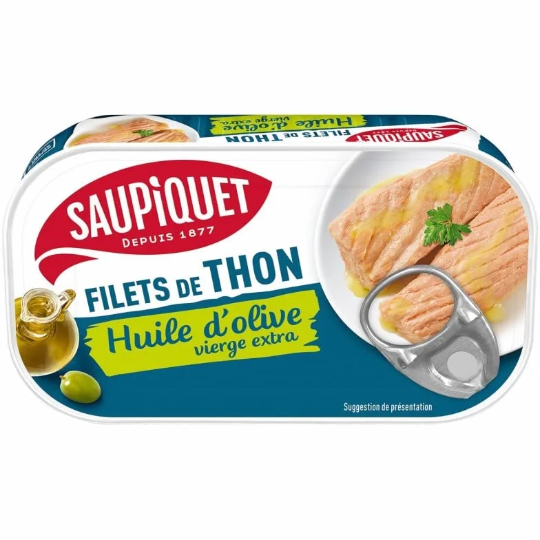 SAUPIQUET | Saupiquet Filets Thon Huile Olive Vierge Extra 1/6 115G | Lot De (3) | livraison offerte