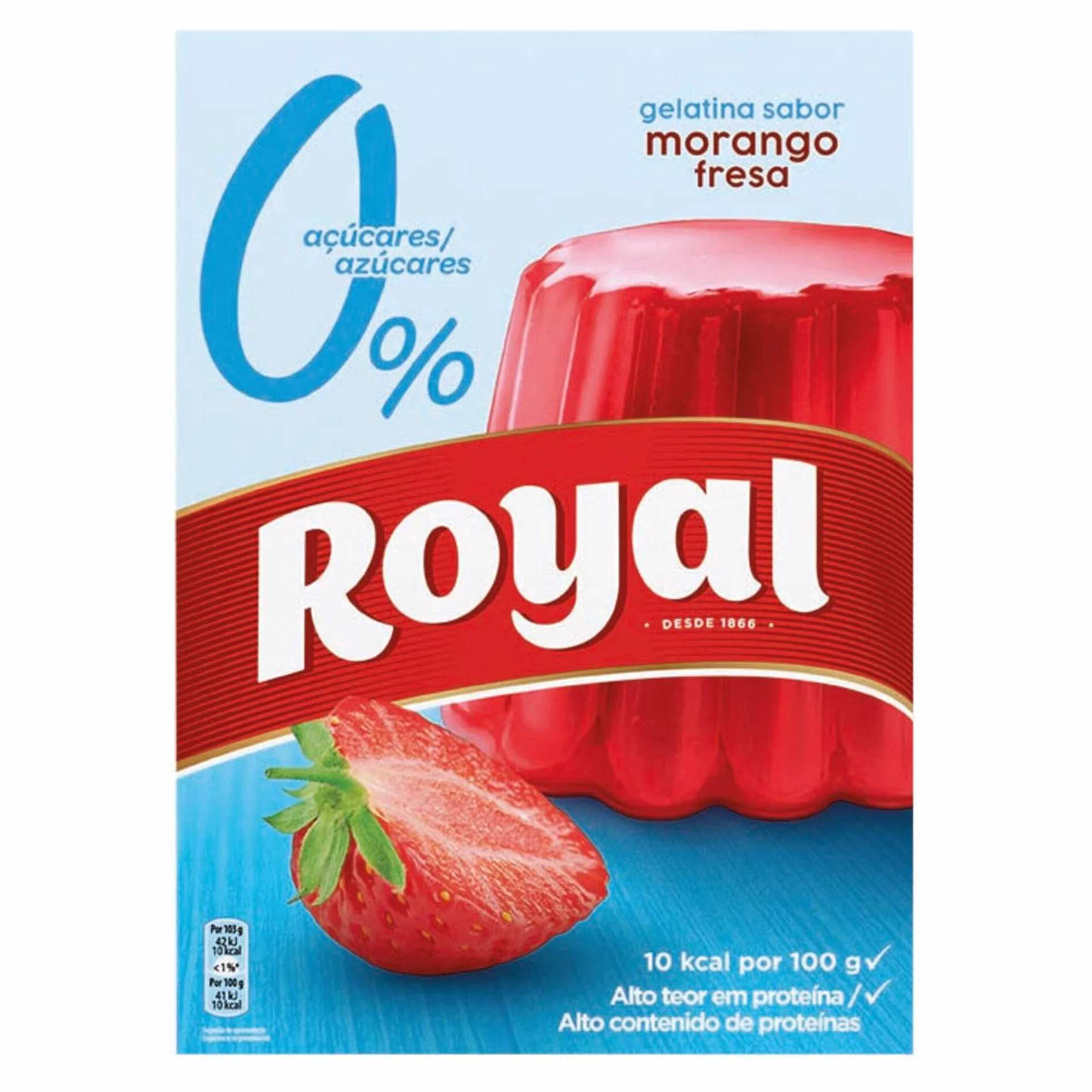 Royal Mix - Gélatine en poudre avec un mélange de saveurs | Fraise | Tropical | Fruits des bois | Pastèque | Ananas - 0% sucres ajoutés | 5 sachets de 31g.