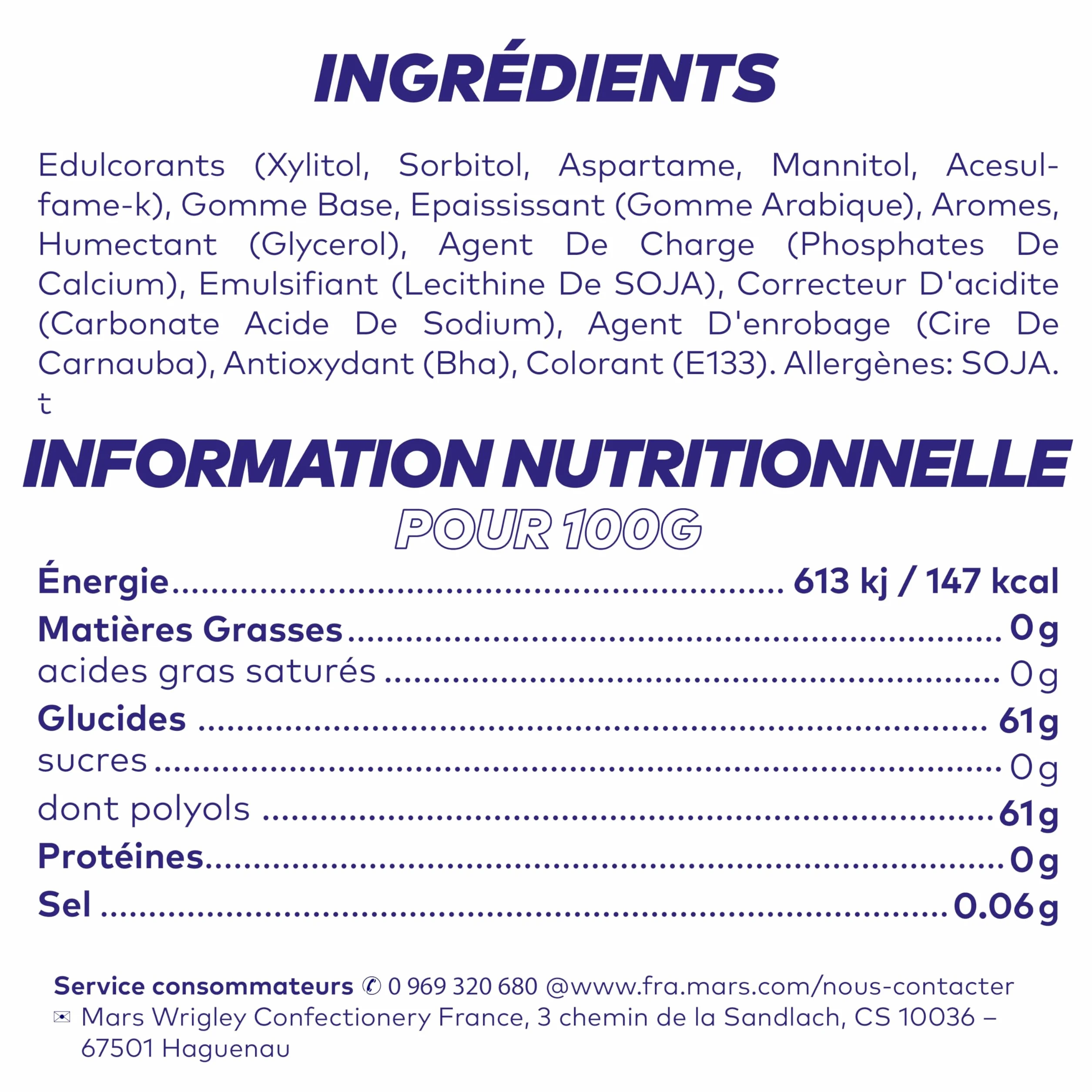 FREEDENT WHITE Chewing Gum Sans Sucre Goût Menthe Forte 5 Paquets 70g