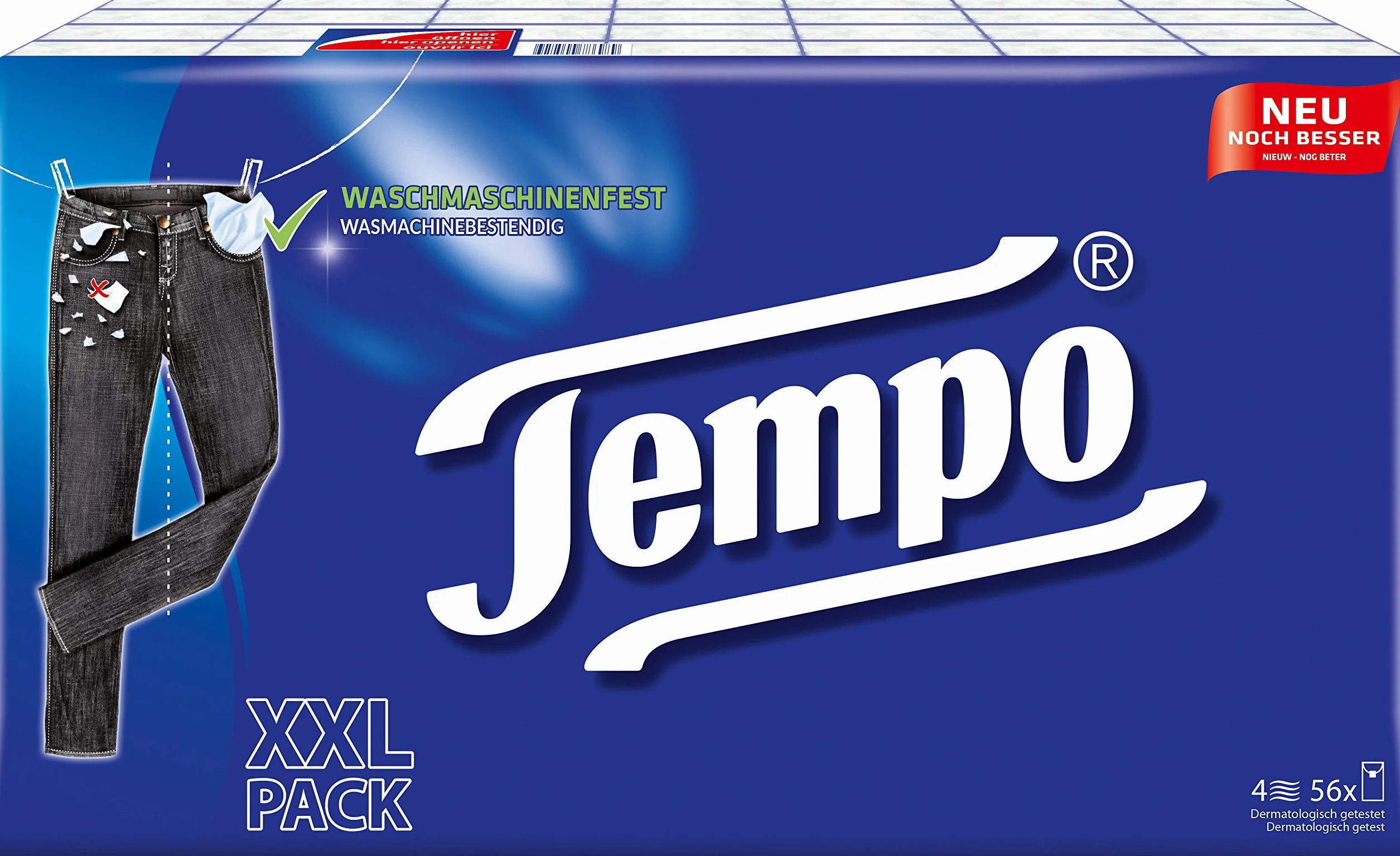 Tempo Klassic Lot de 56 paquets de 10 mouchoirs