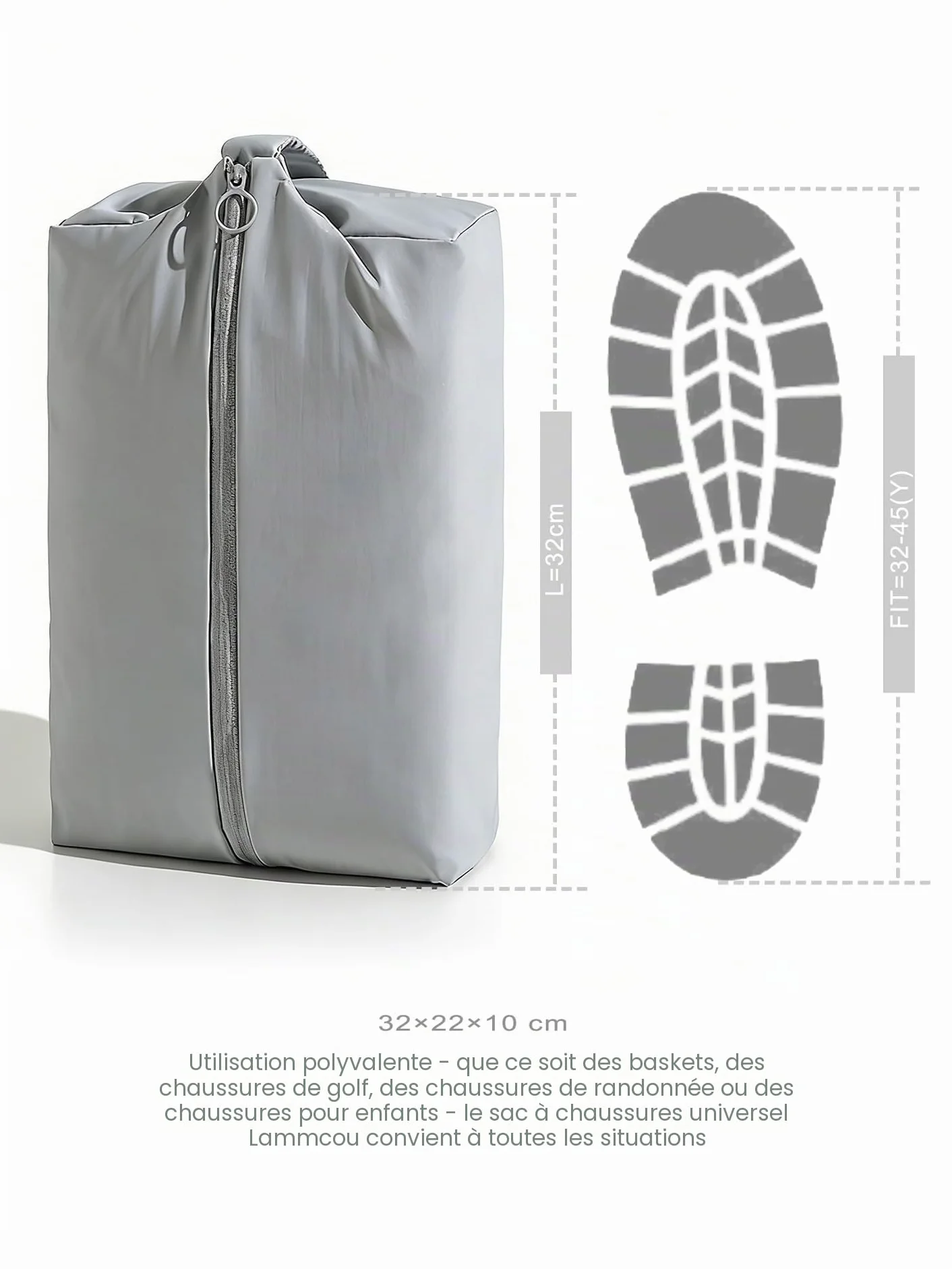 Lammcou Sac à Chaussures Étanche Voyage TPU T400 Wetbag Pochette Chaussures Valise Sport Piscine Noir