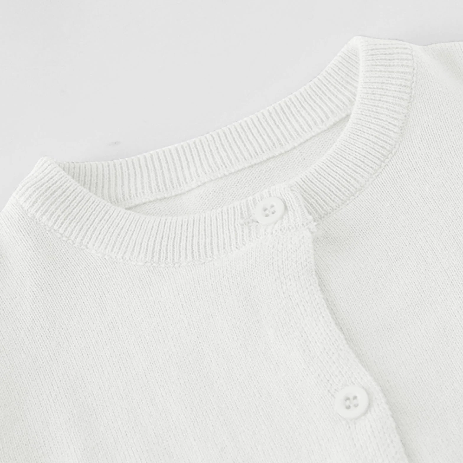 Cardigan à col rond pour garçons et filles - Pull en polaire uni à manches longues - Uniforme scolaire