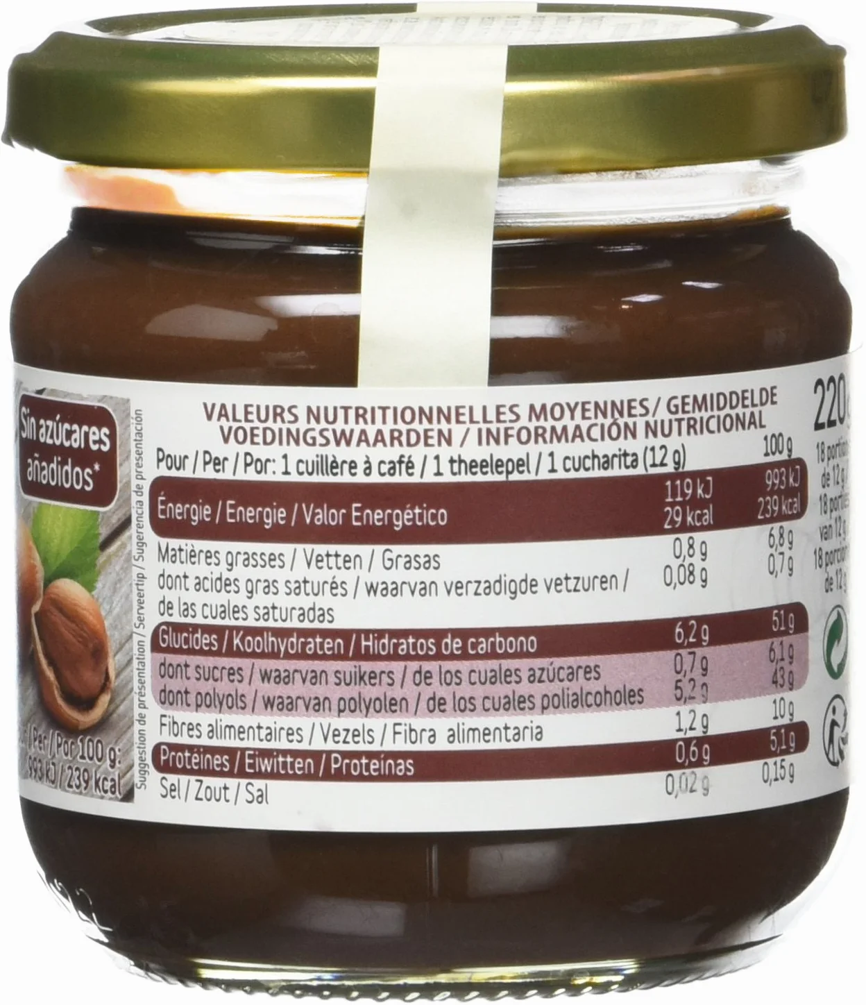 Dukan Pâte à Tartiner 220 g - Lot de 6