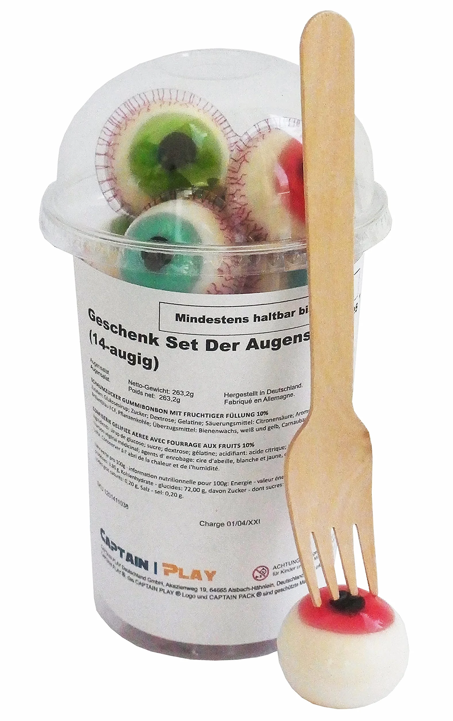 CAPTAIN PLAY Halloween Bonbon Salade de Yeux 263g