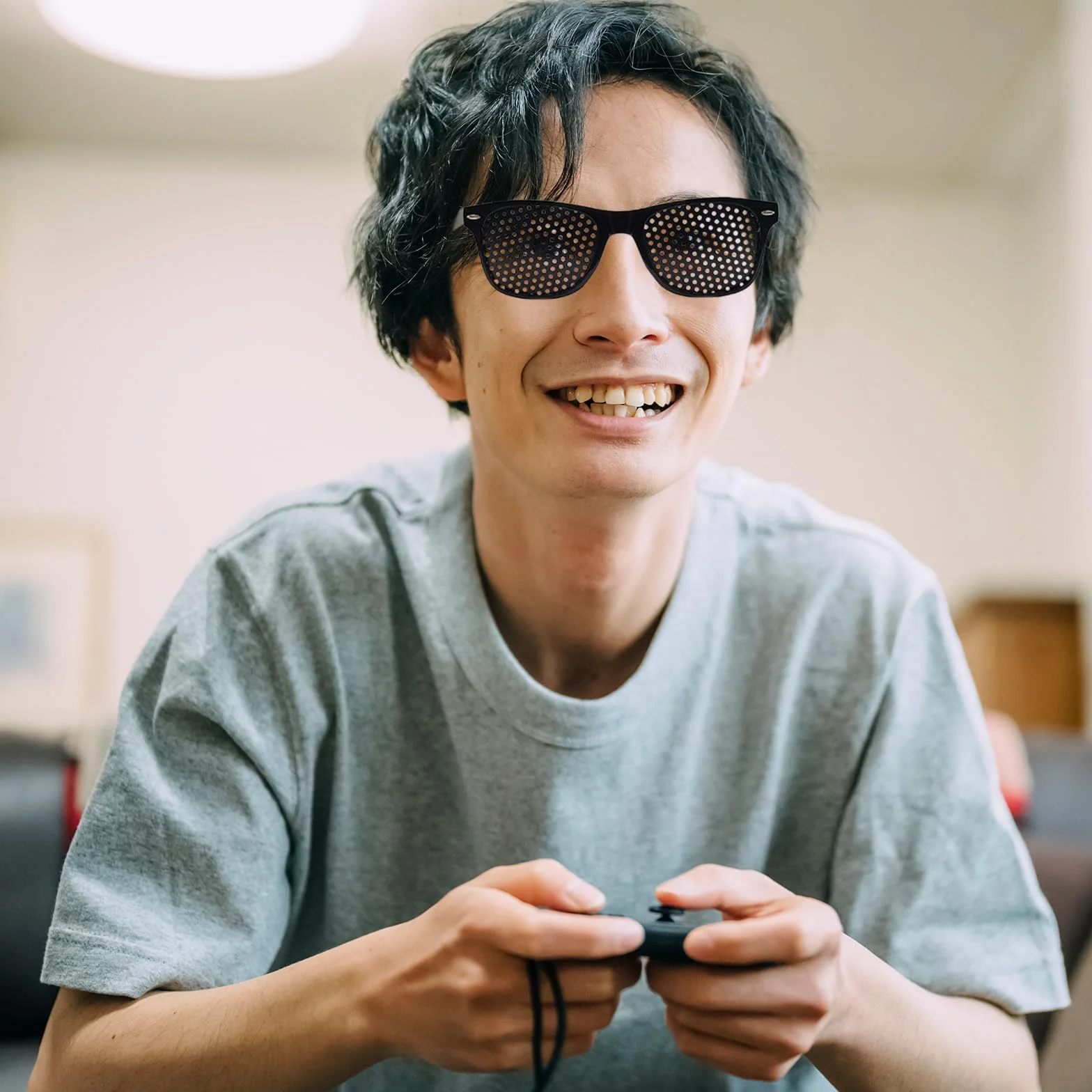 Lunettes à Grille et Sténopéïques, Repos à Sténopé, Détente et Entraînement des Yeux - 2 Pièces