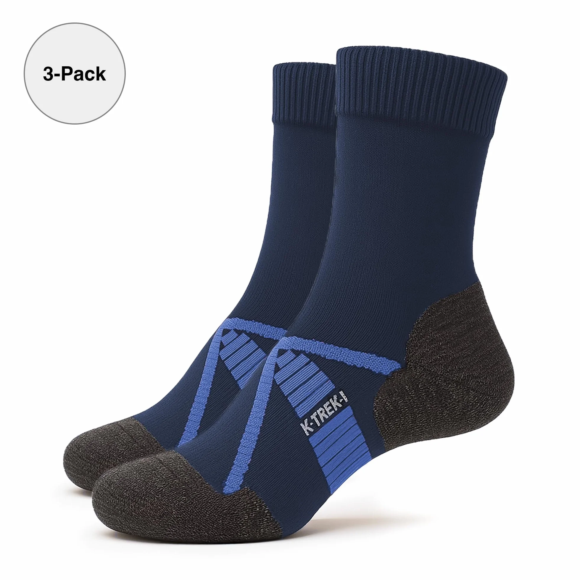 Kaiera Trek Light – 3 Paires Chaussettes Randonnée Laine Mérinos Respirantes Anti-Odeurs Trekking Marche Trail Été