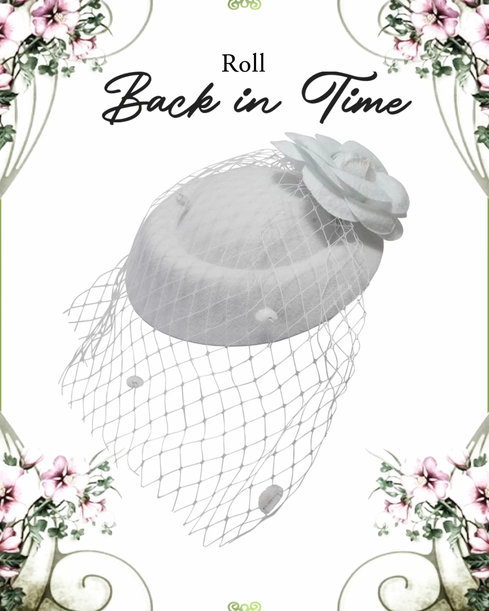 Chapeau Ruby de Rose Filet Vintage Retro 1940 1950 Fascinator Mariage