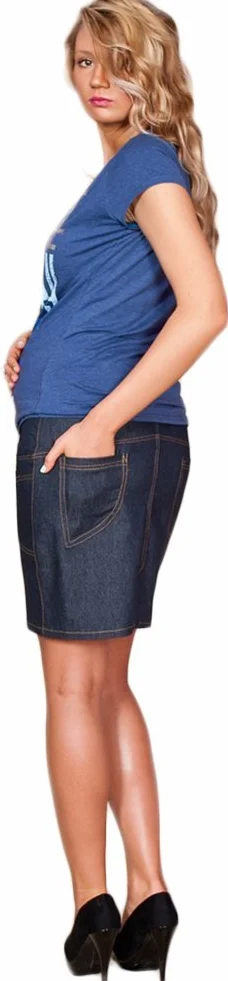 Jupe de Grossesse Maternité Denim Jeans décontractée 9060