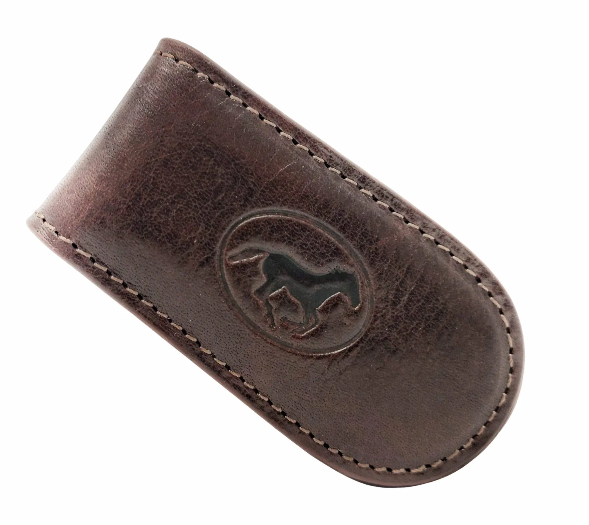 Mauro Pelletteria Porte-Billets Homme Cuir Magnétique Double Couture Fabriqué Italie Noir