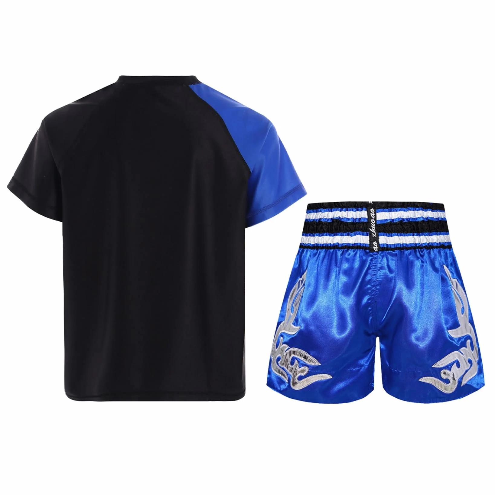Enfant Garçon Fille T-Shirt Boxe Muay Thai Short Séchage Rapide Haut Sport Arts Martiaux 5-16 Ans