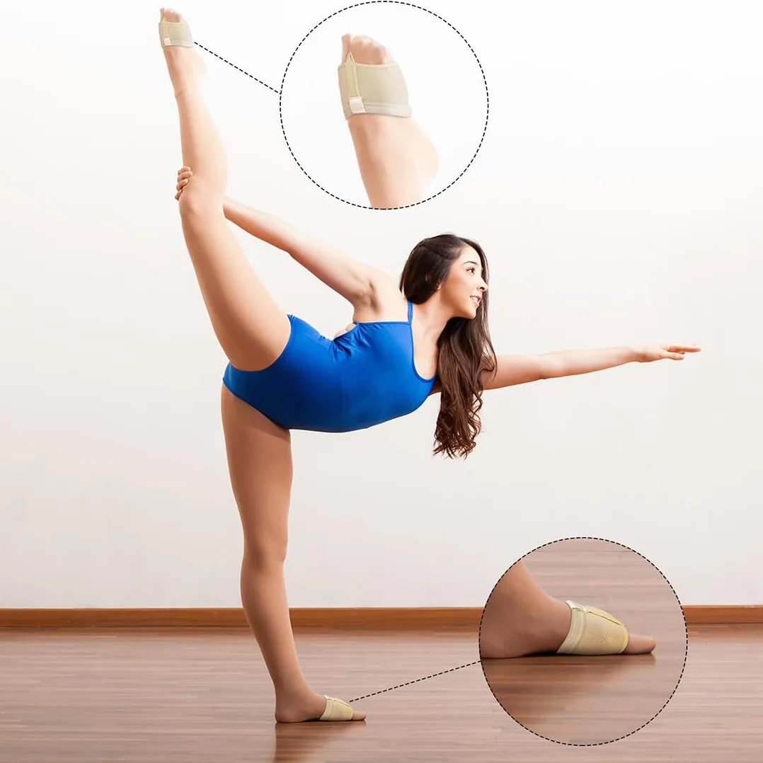 Coussinets métatarsiens Danse 1 paire protecteurs semelle antidérapant avant-pied simili cuir gymnastique Pilates