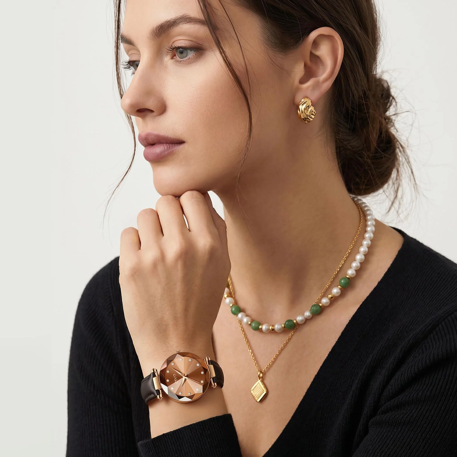 CIVO Montre Femme Acier Inoxydable Quartz pour Travail Cérémonie