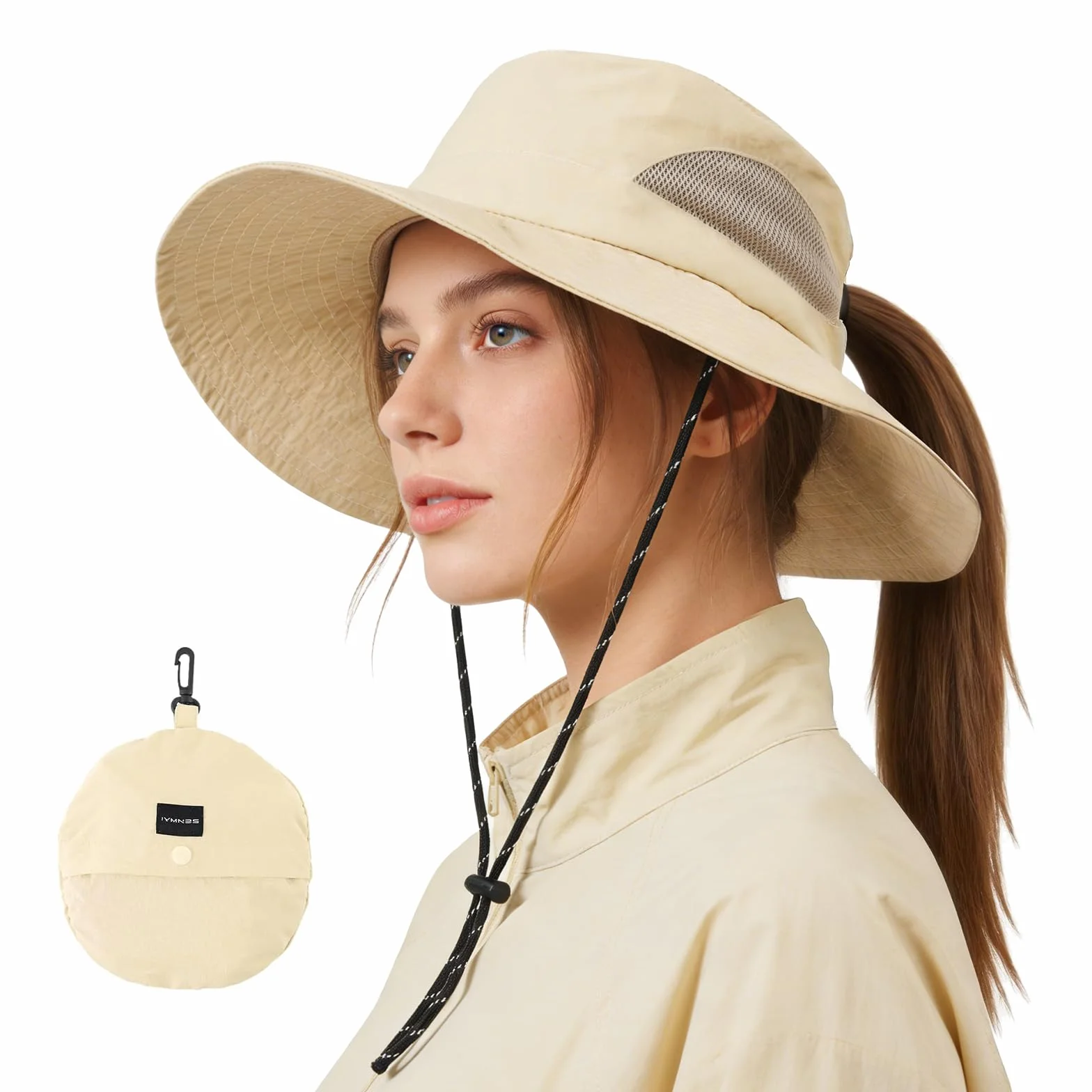 Chapeau Anti UV Femme Homme, Bobs Pliable Respirant Chapeau de Pêche Protection Solaire Séchage Rapide Large Bord Chapeaux Boonie Bucket Hat Été