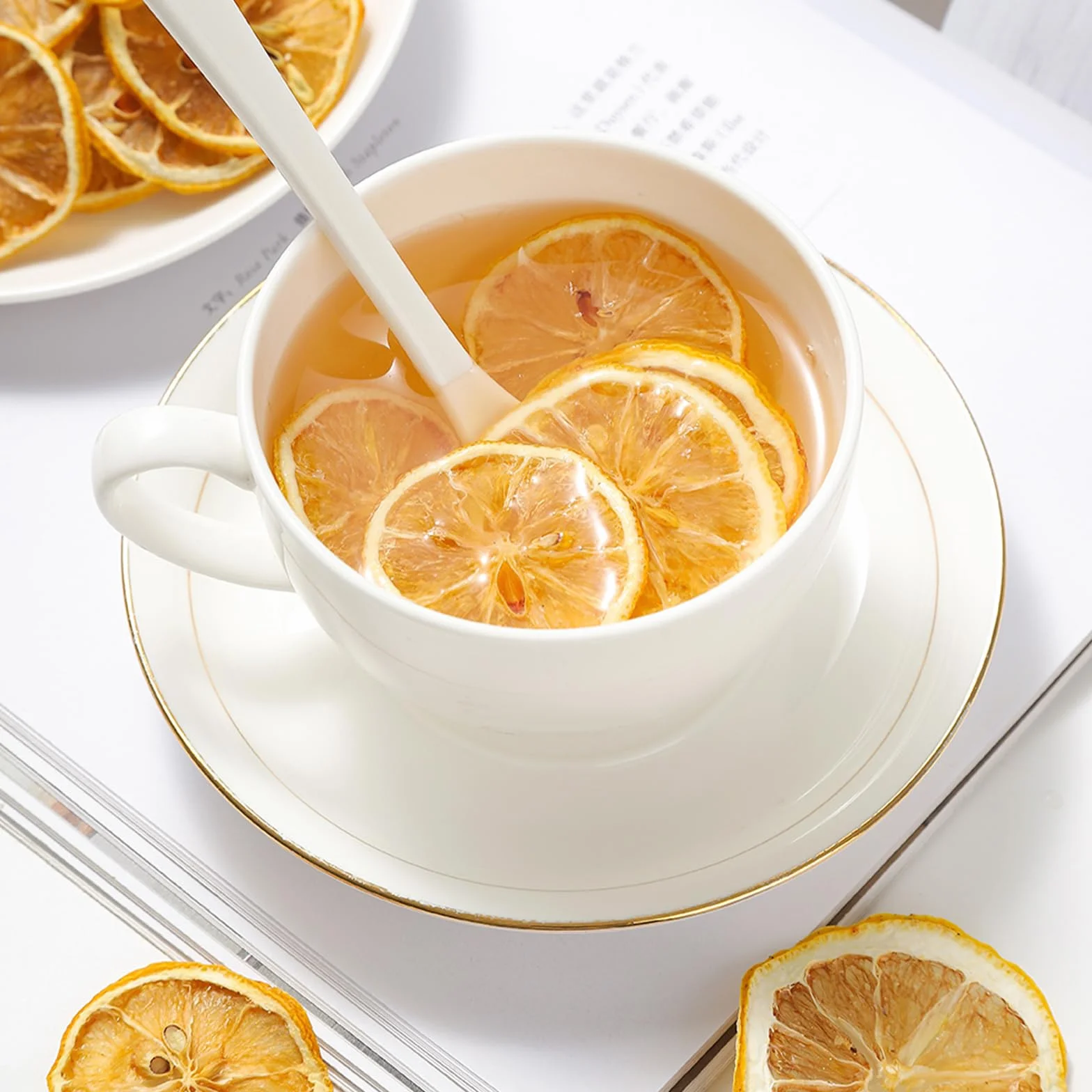 Citrons jaunes séchés, fruits secs sans sucre, décoration, bonbons, Noël, boissons, tranches de citron séchées 100% naturelles, sans additifs 80g