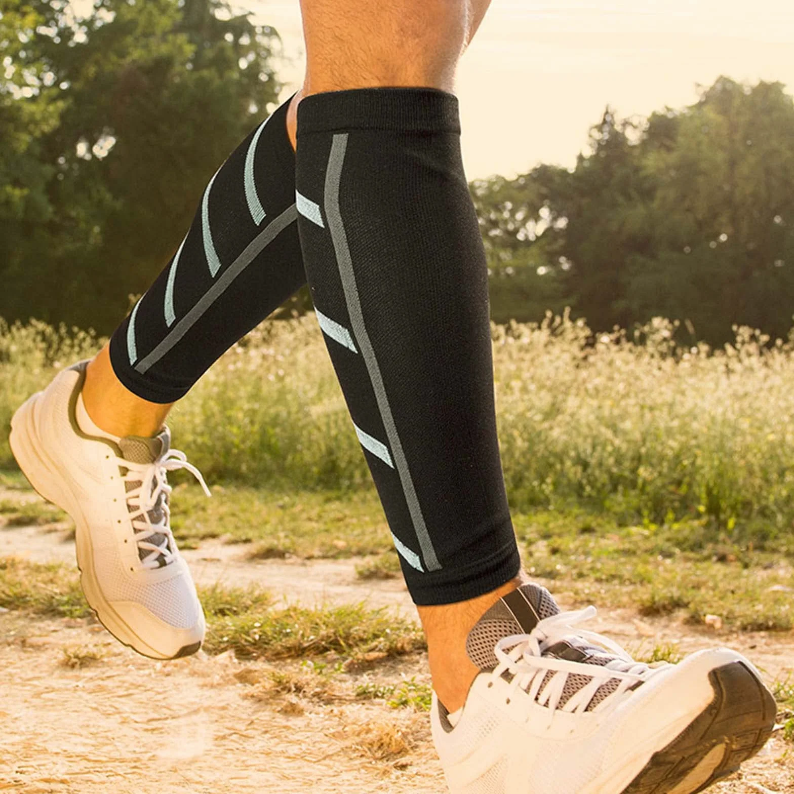Chaussettes Contention Mollet Respirant Antidérapant Support Course Sport Randonnée Marathon
