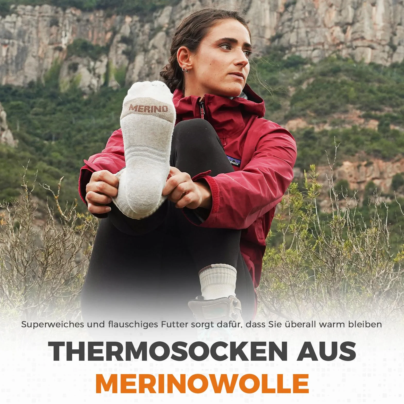 Rahhint Chaussettes de randonnée en mérinos compression anti-ampoules 3 paires Taille 31-52