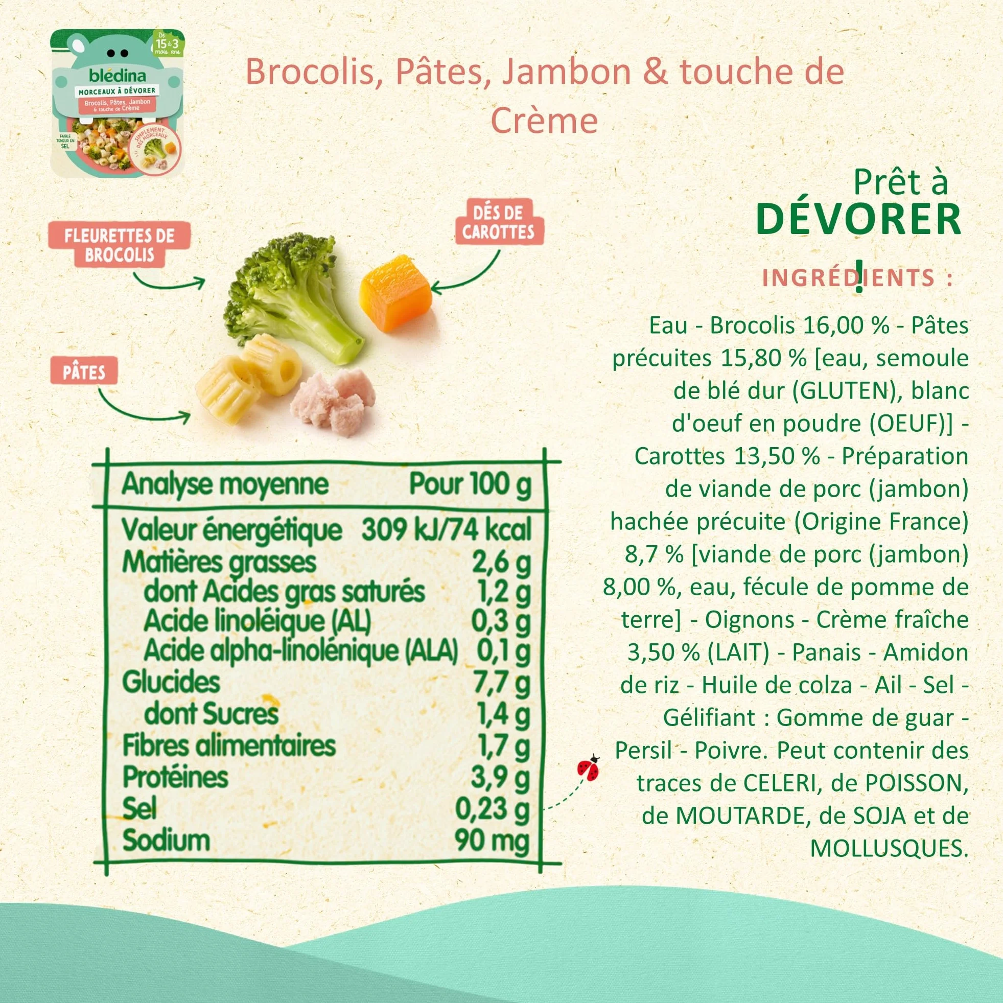 Blédina - Morceaux à Dévorer - 10 petits plats pour bébé - Repas midi et soir - Dès 15 Mois - 7 recettes - Pack de 10 (L'emballage peut varier)