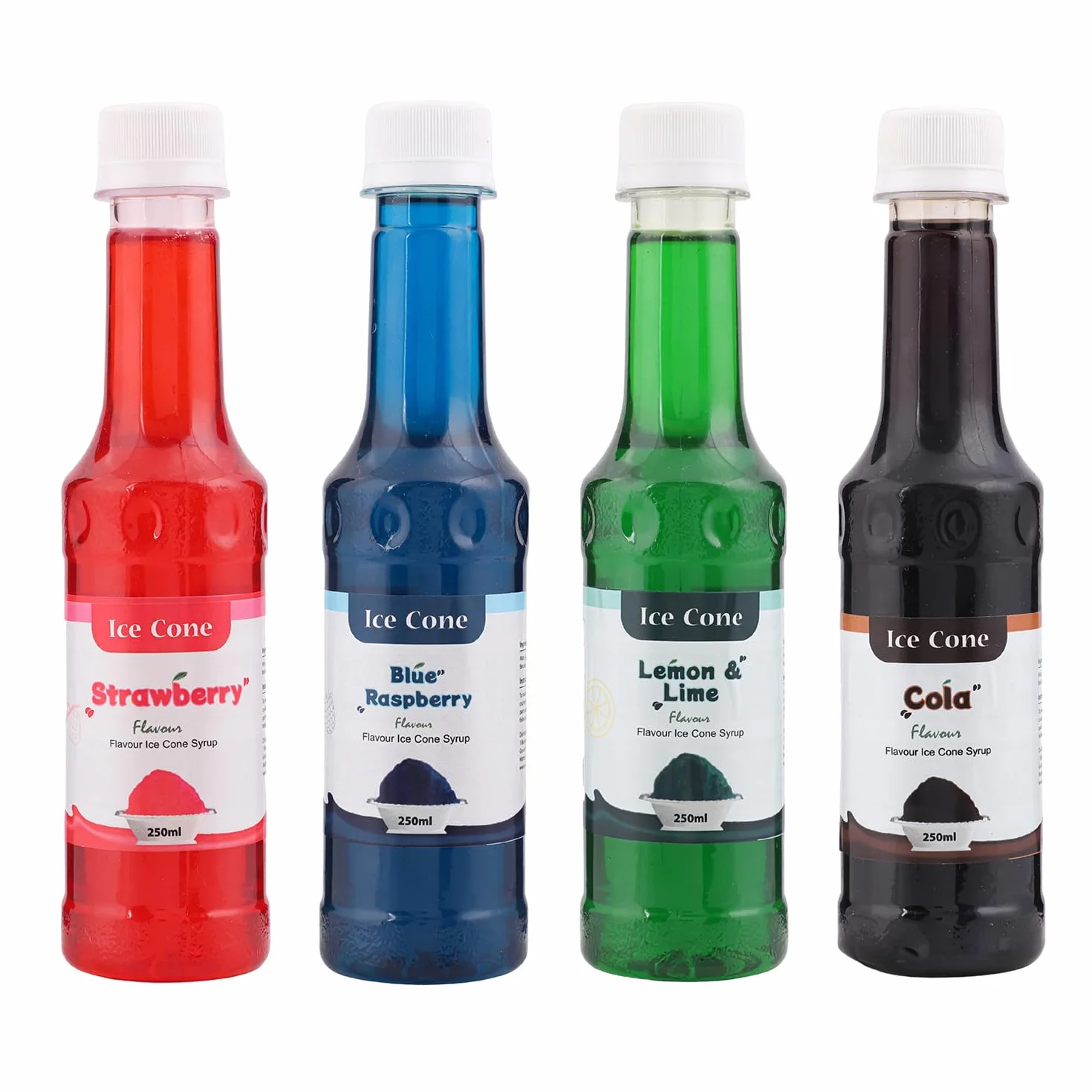 Sirop pour cônes glacés, (250 ml, VED083+VED079+VED086+VED081_ UK)