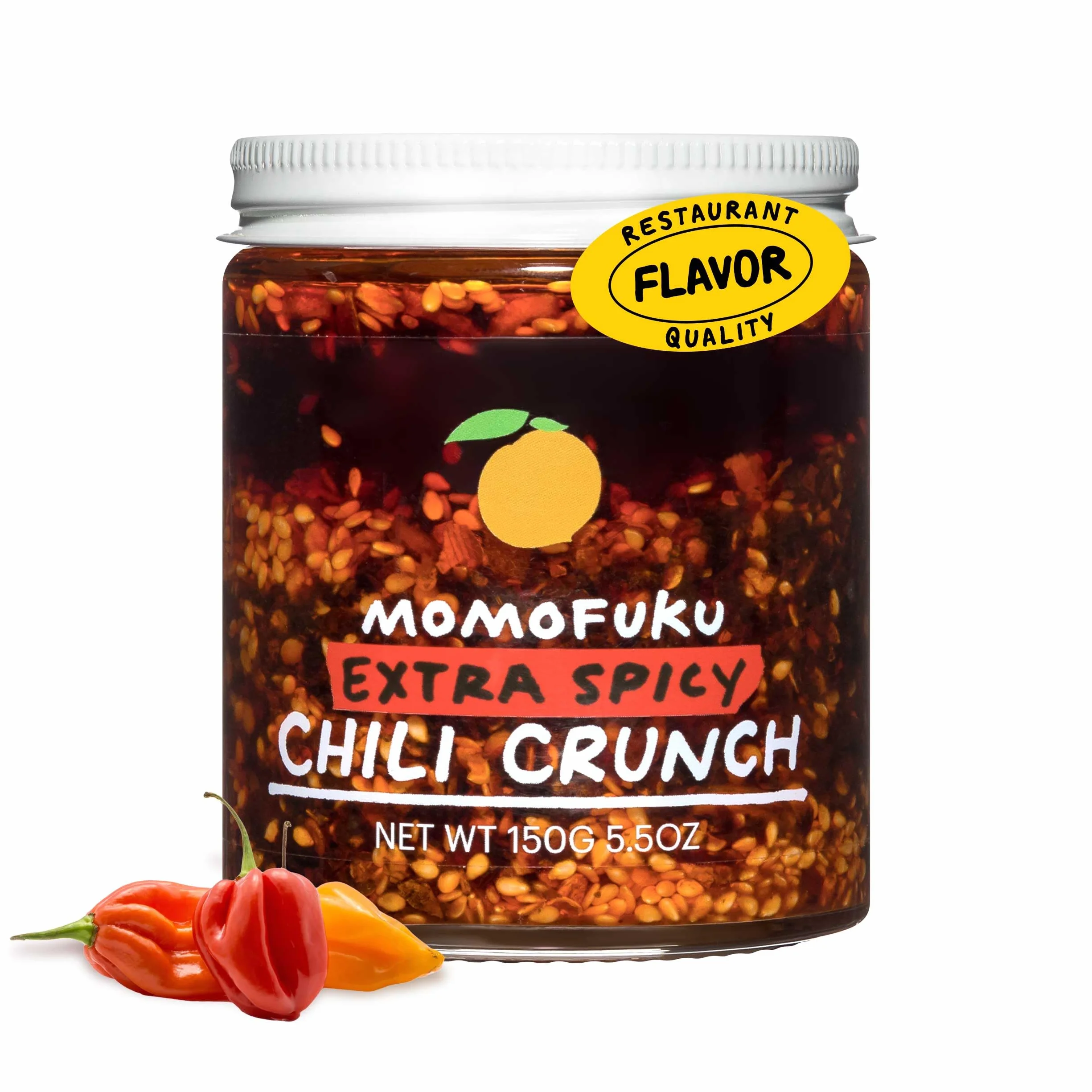 Momofuku Extra Spicy Chili Crunch par David Chang, (150 g) Huile à l'ail croquant et aux échalotes, croustillant pour la cuisson comme sauce ou garniture