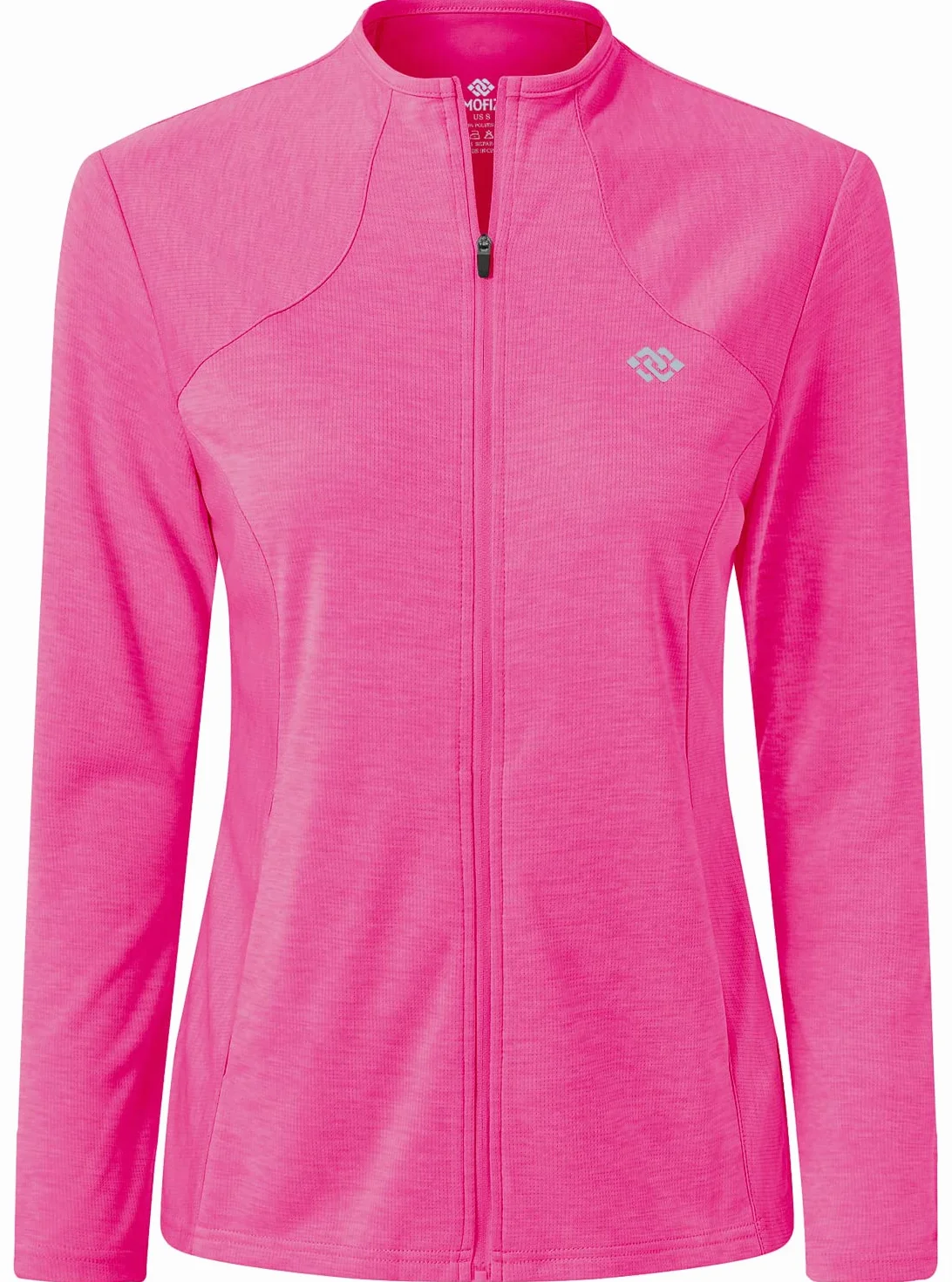 MoFiz Vestes de Sport Femme Légère Manche Longue Zippé sans Capuche Survêtement Course Respirante
